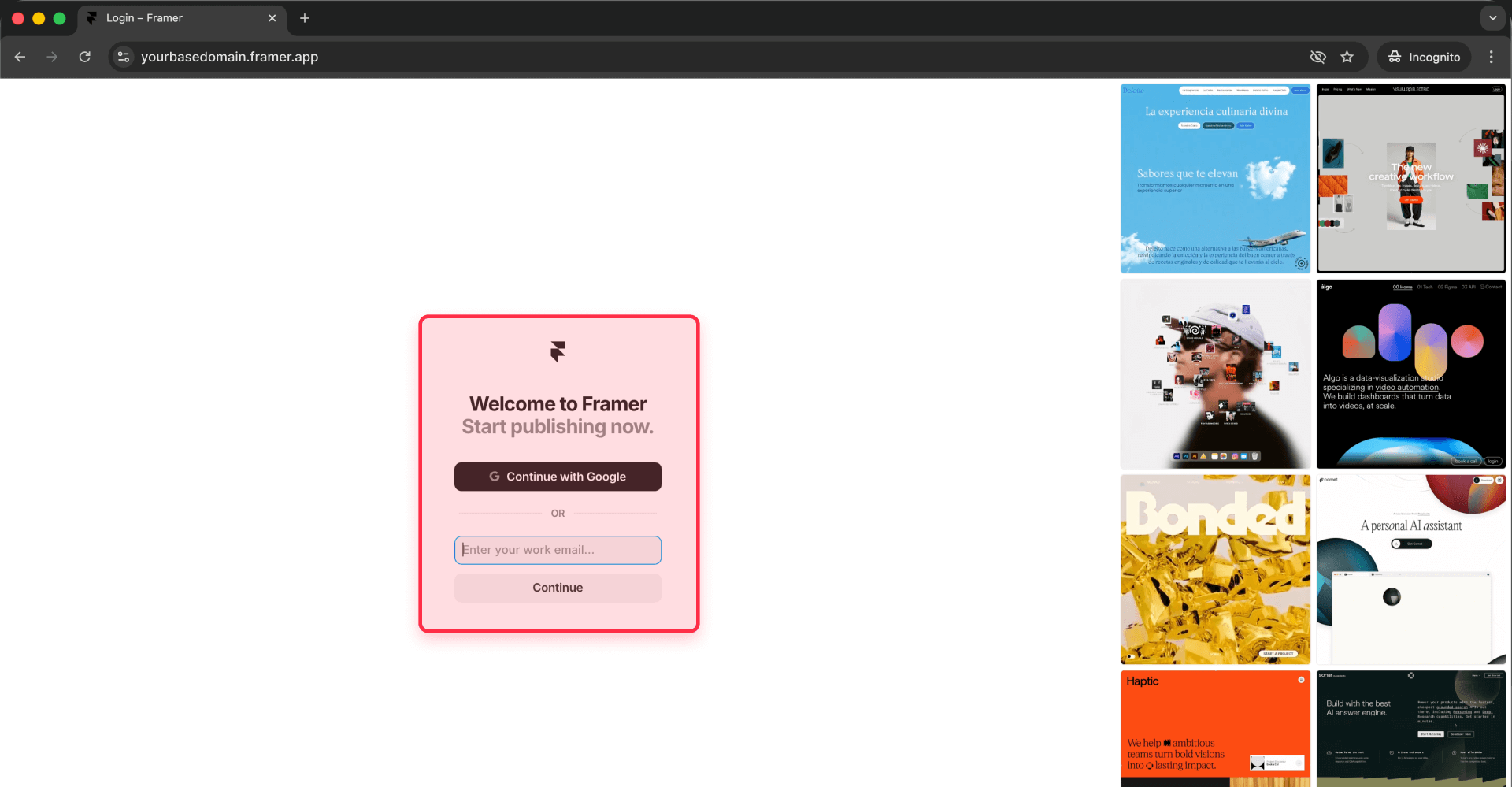 How To Verify Authentication Required Staging Subdomain Framer