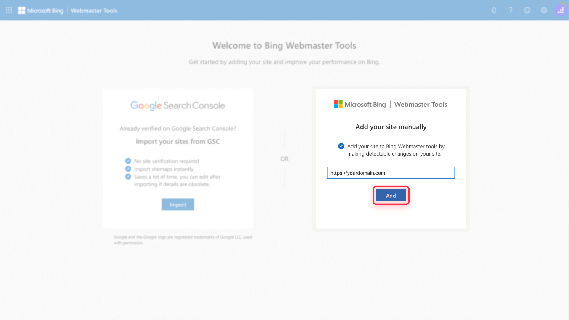 How to manually add your Framer site to Bing Webmaster