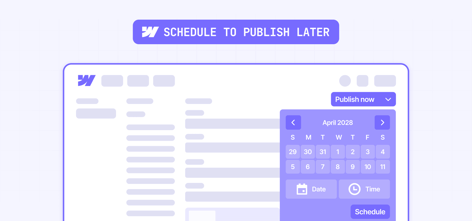 How To Schedule To Publish Later In Webflow