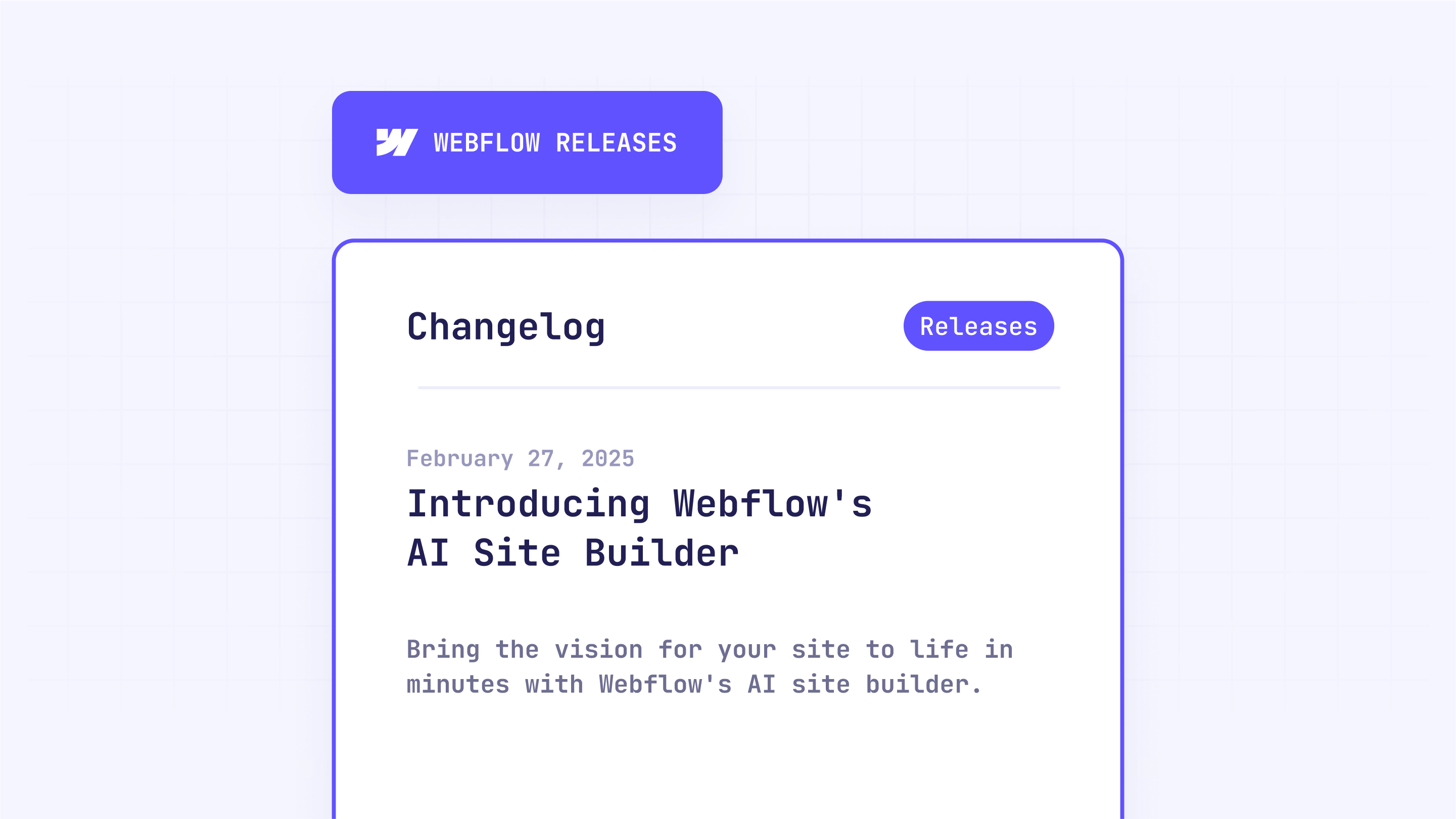 Recent updates and releases on Webflow