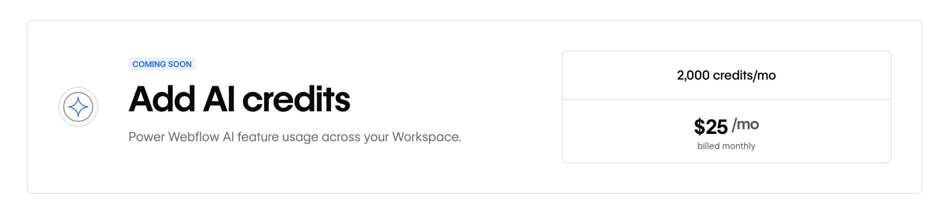 Add AI Credits in Weblfow