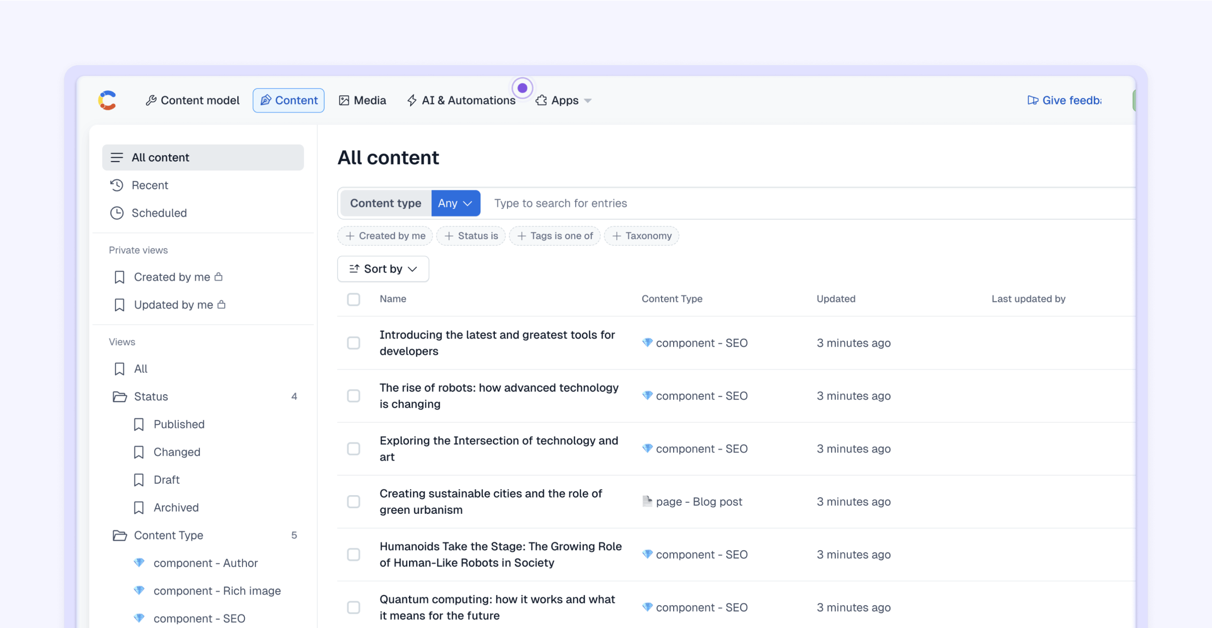 Webflow vs Contentful content management comparison