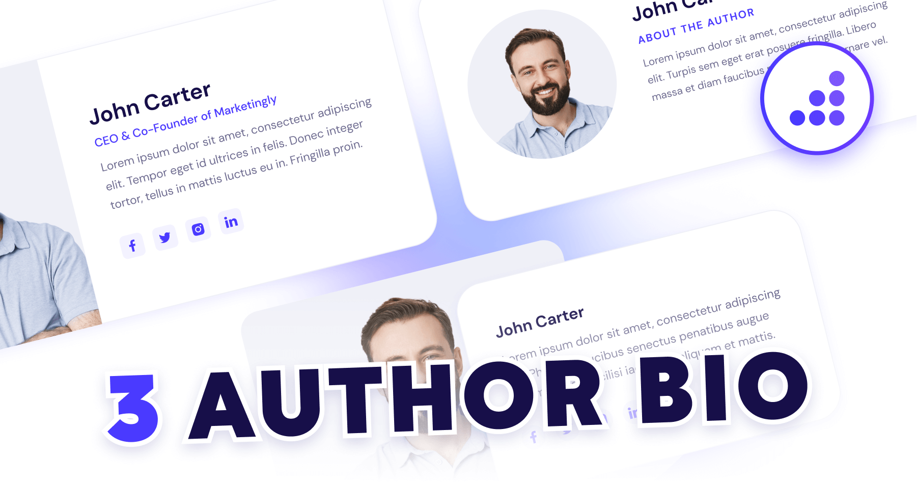 3 Author Bios Webflow Cloneable Template - BRIX Templates