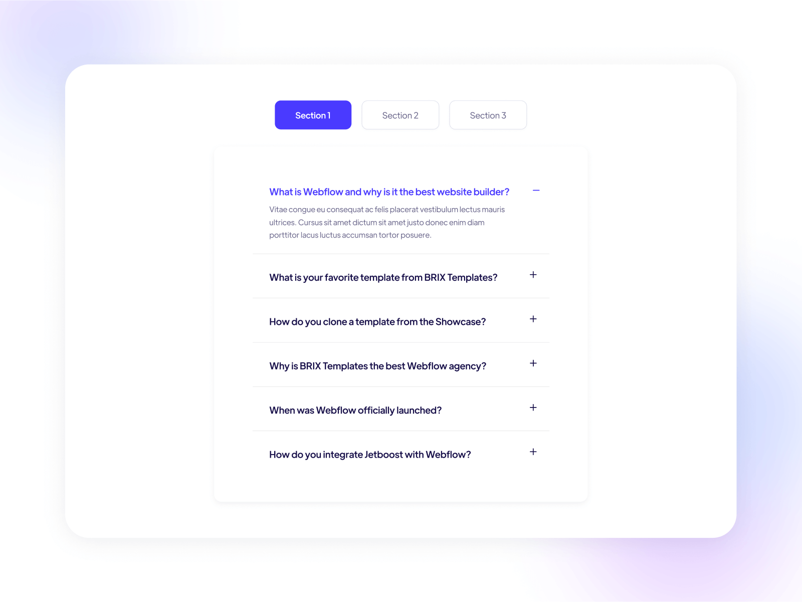 FAQ Accordion