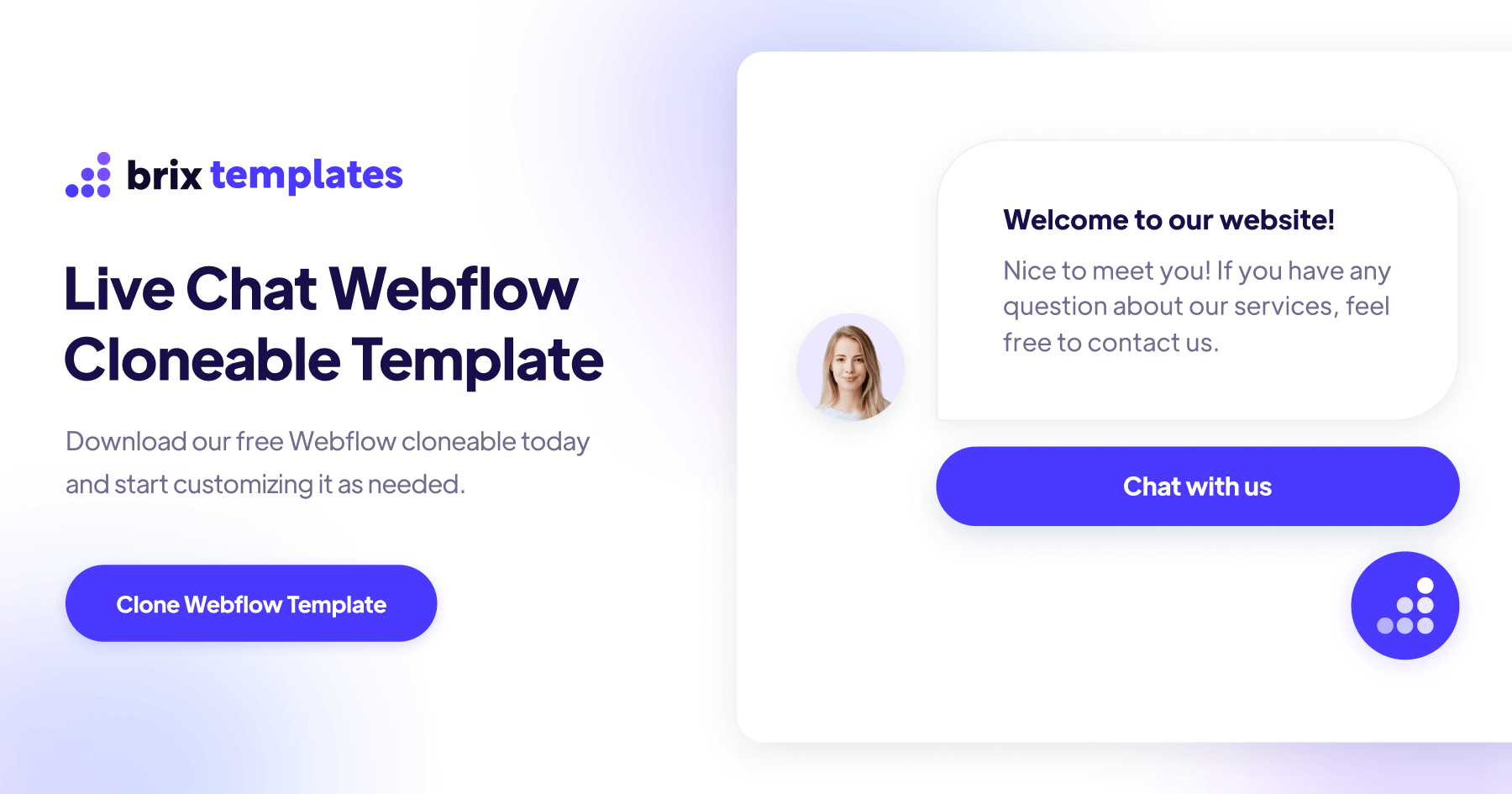 Live Chat Webflow Cloneable Template - BRIX Templates