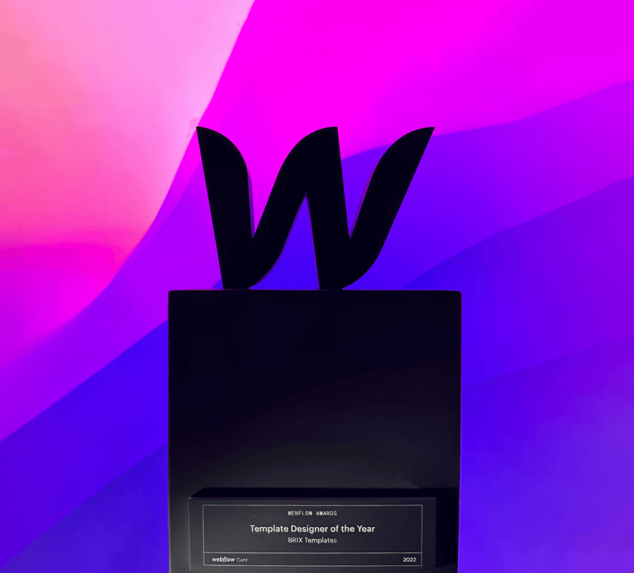BRIX Templates Webflow Template Award