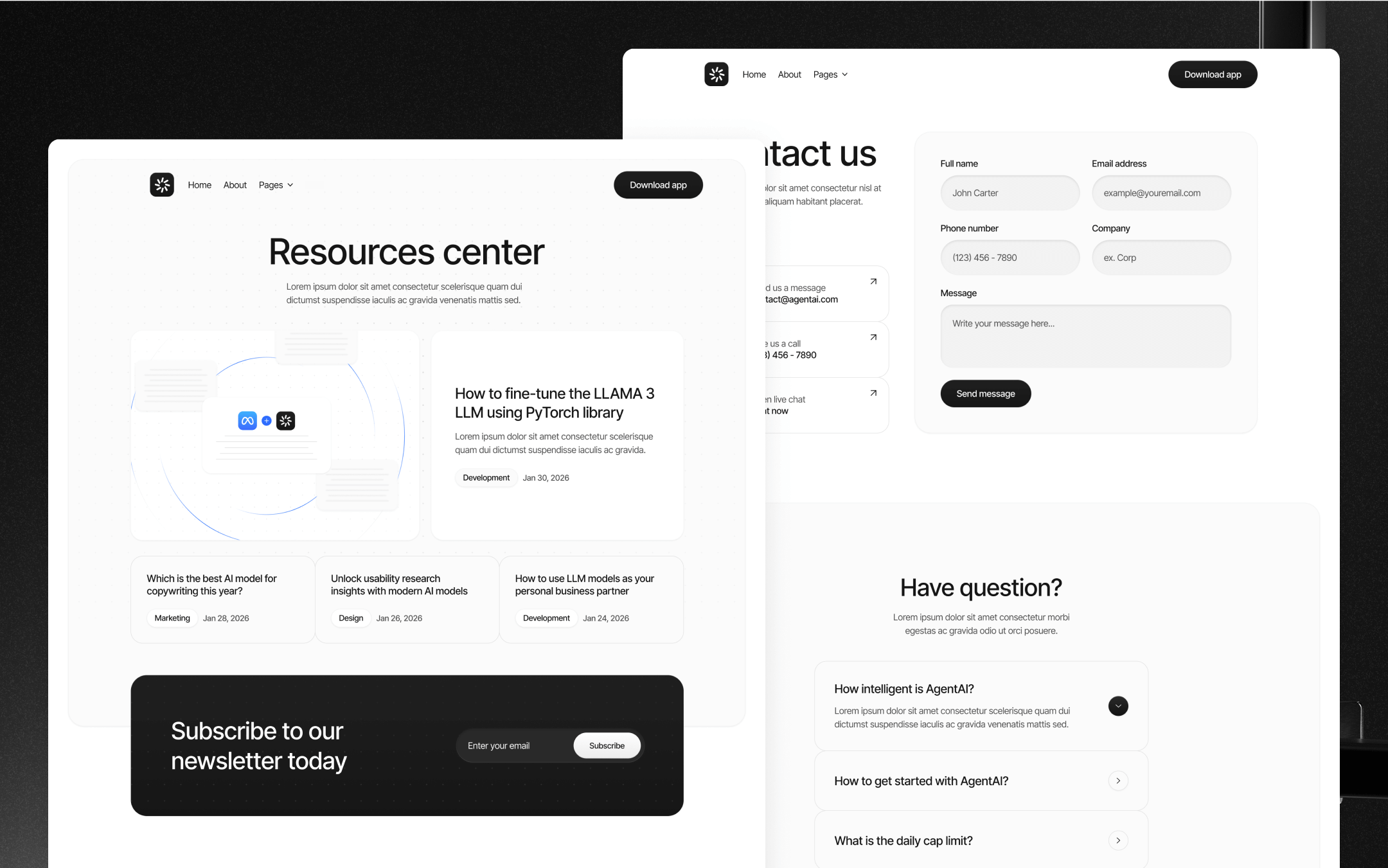 AIAssistant Webflow Theme - AgentAI X | BRIX Templates