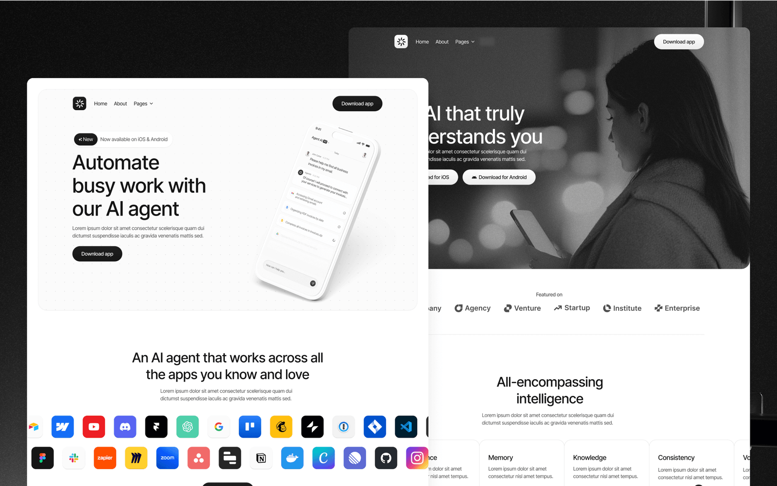 AI Assistant Webflow Template - AgentAI X | BRIX Templates
