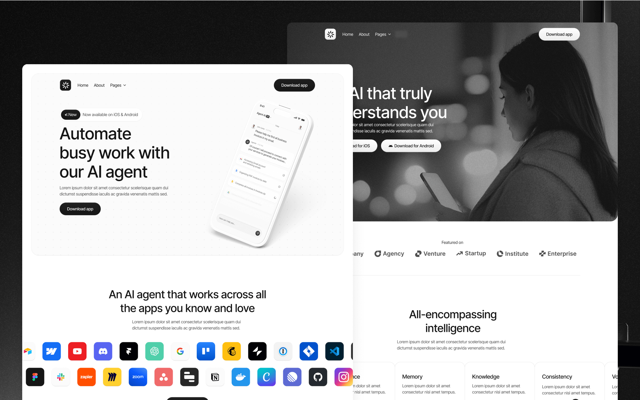 AI Chat Webflow Template - AgentAI X | BRIX Templates