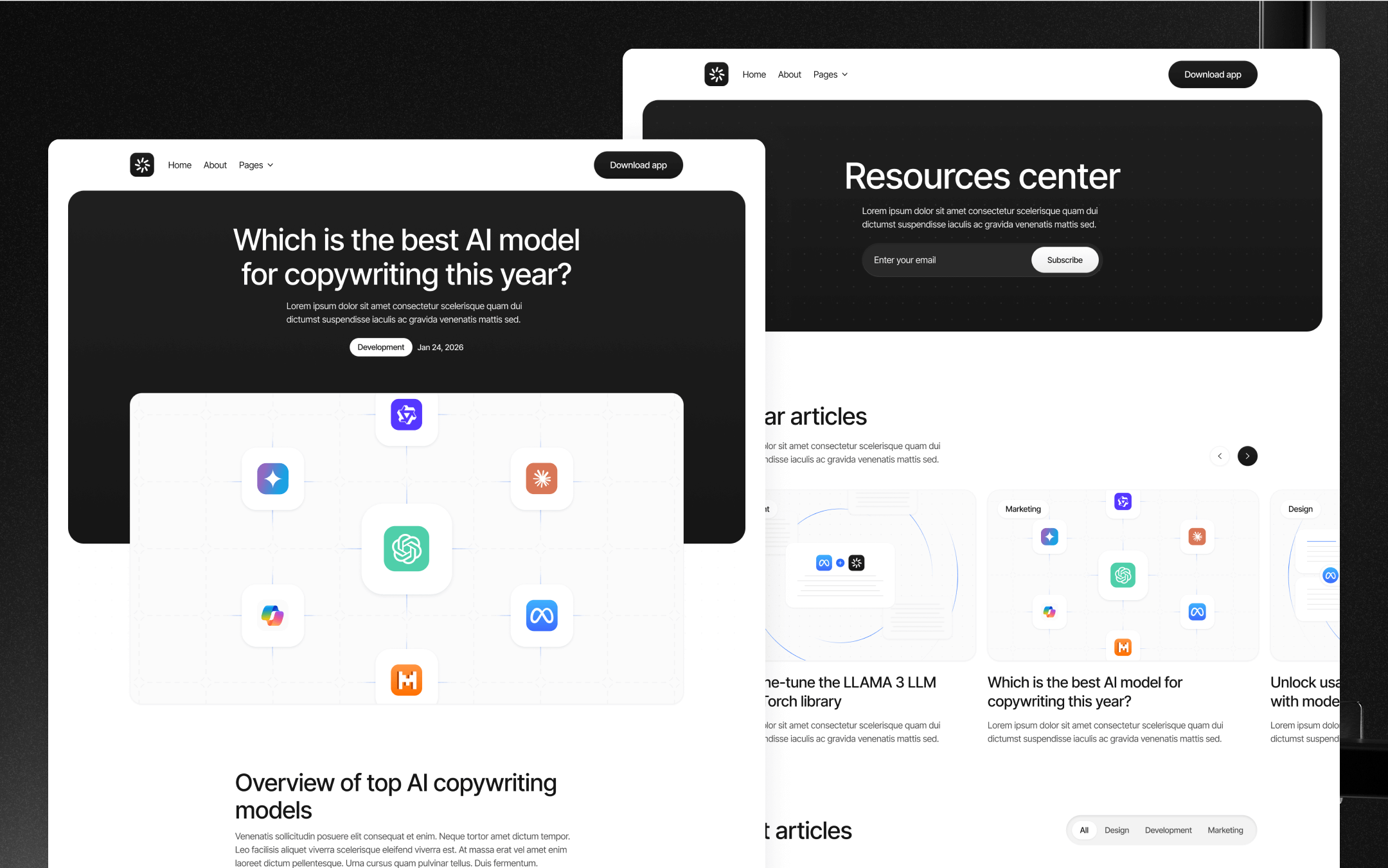 AI LLM APP Webflow Template - AgentAI X | BRIX Templates