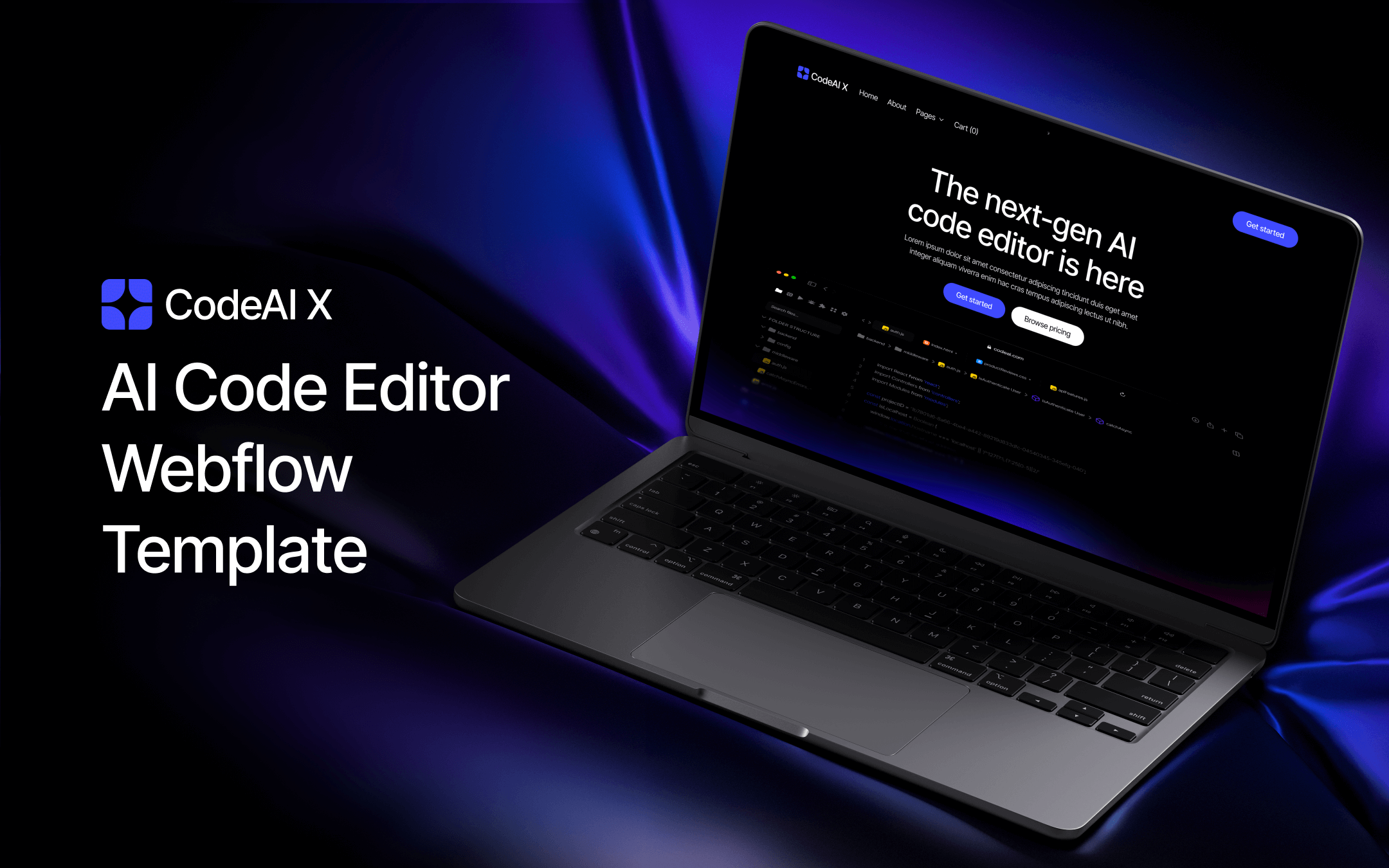 AI Code Editor Webflow Template - CodeAI X | BRIX Templates