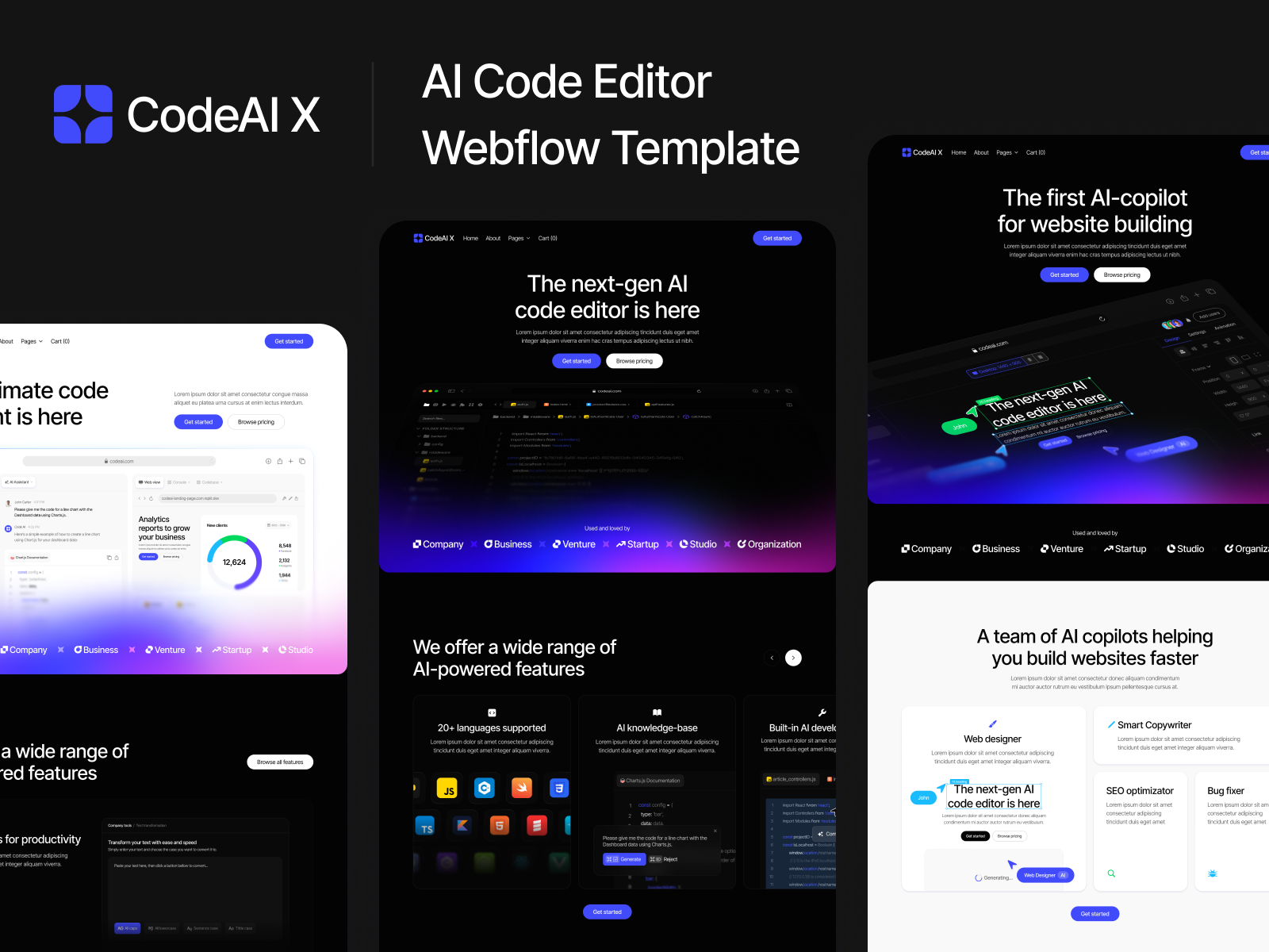 AI Code Editor Webflow Template