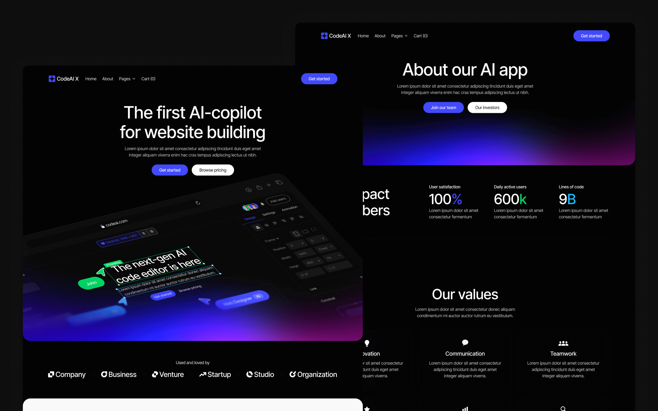AI IDE Product Webflow Template - CodeAI X | BRIX Templates
