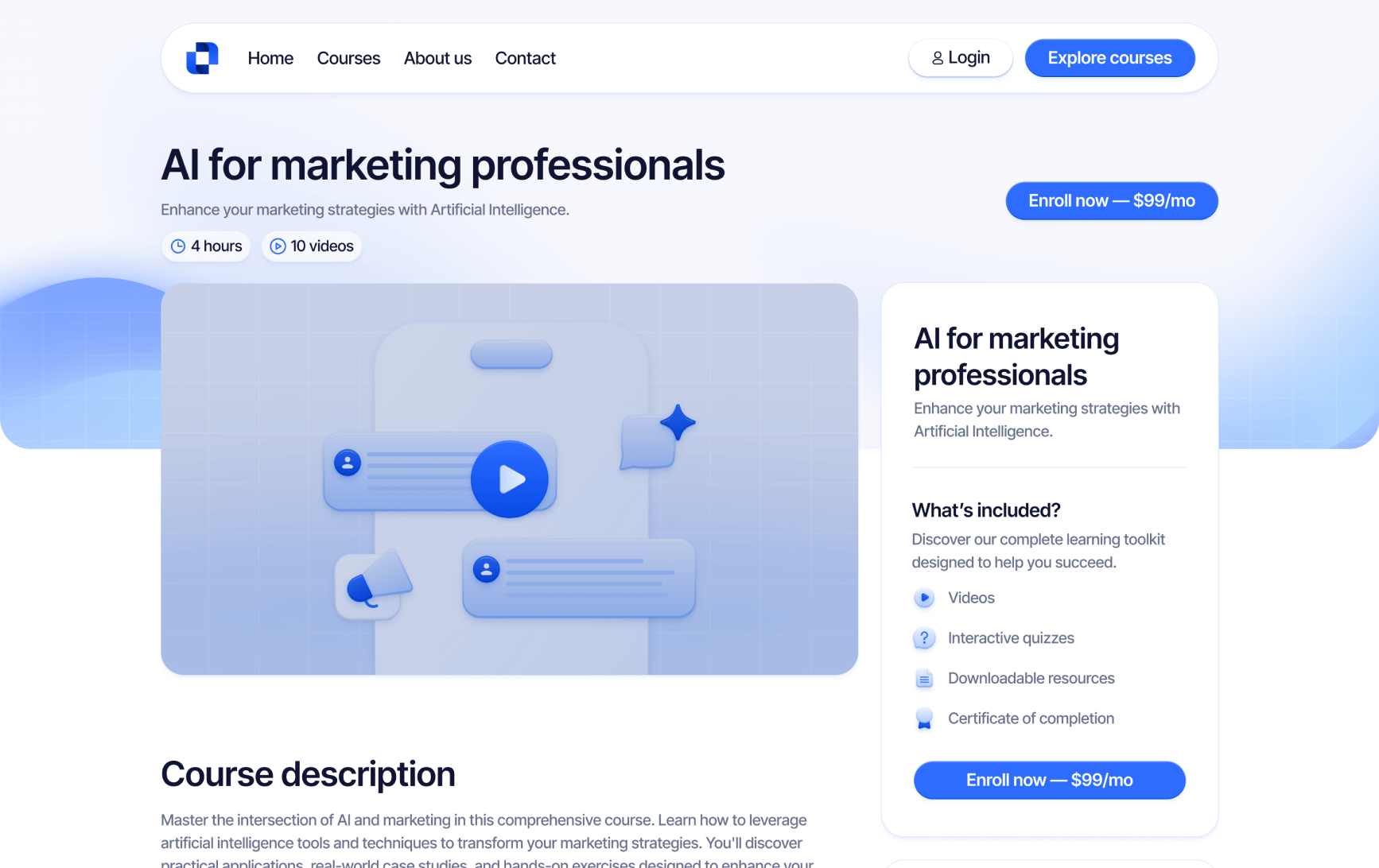 Course Single Courses Dashboard Template Memberstack