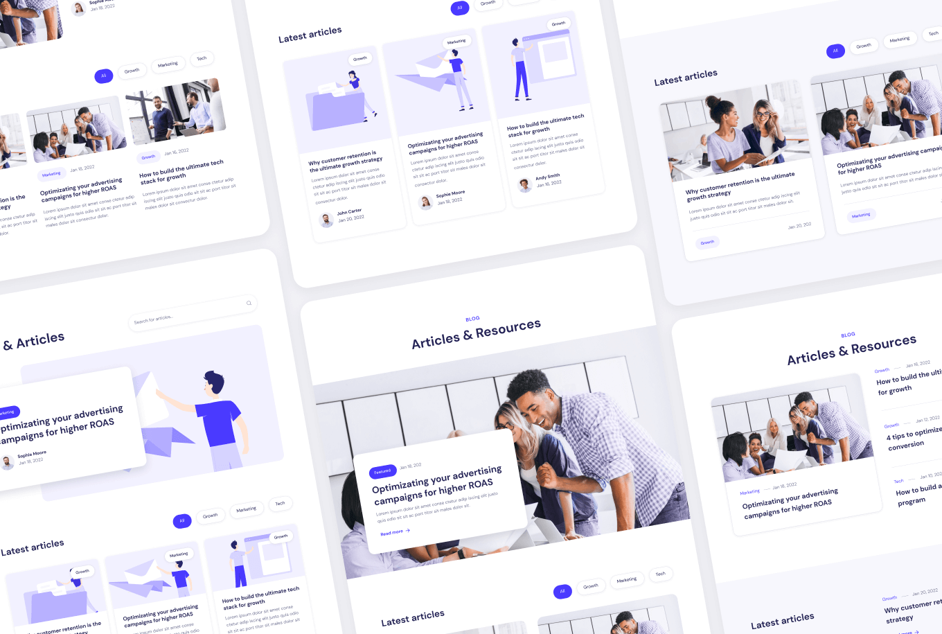 Blog Cards- Elements BRIX Templates