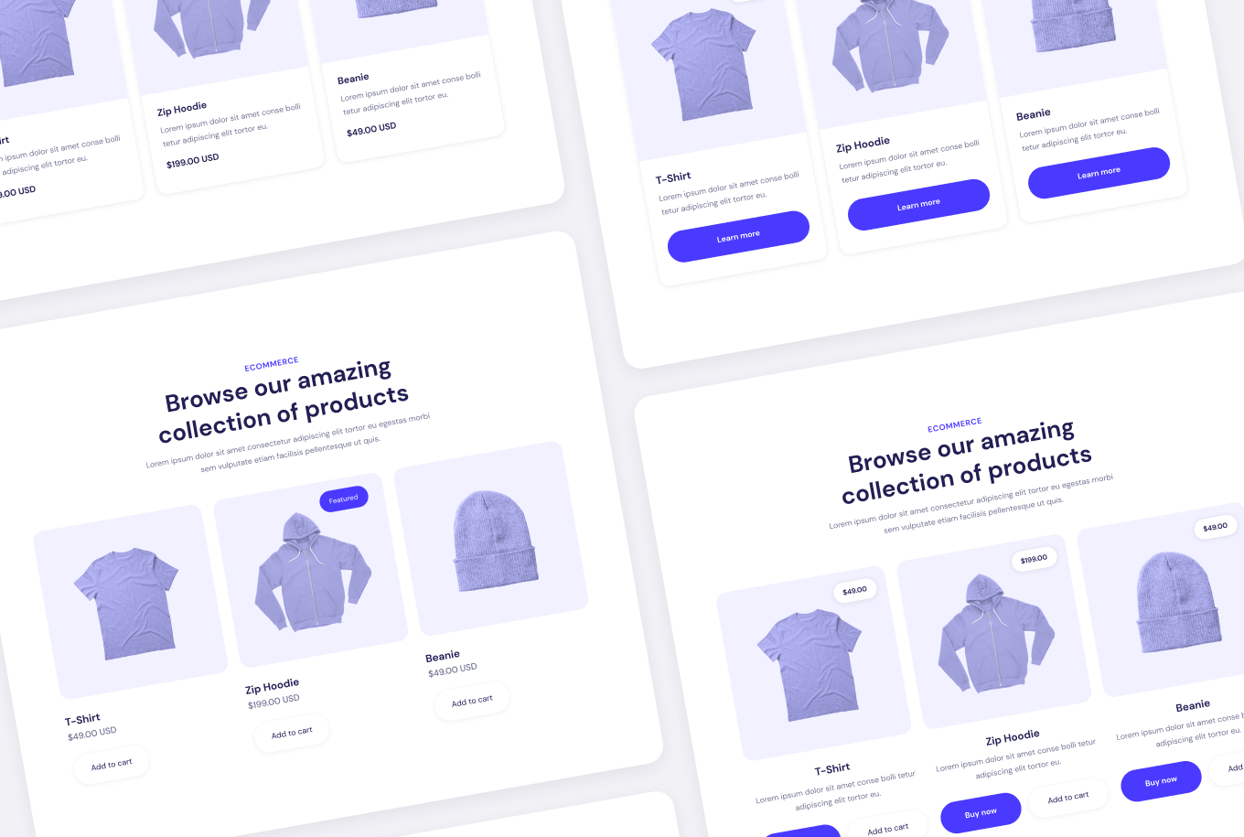 eCommerce Cards - Elements BRIX Templates