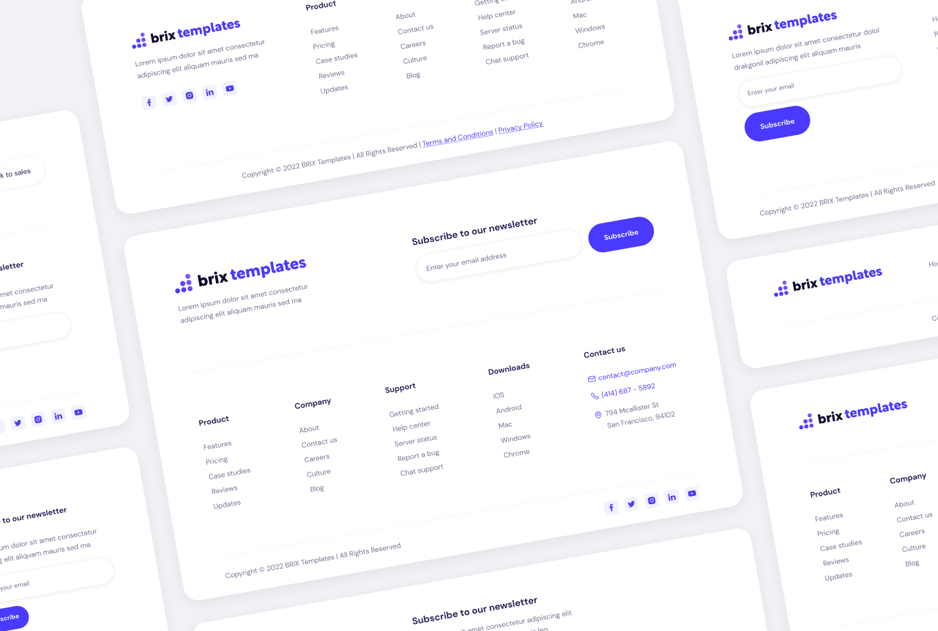 Footers- Elements BRIX Templates