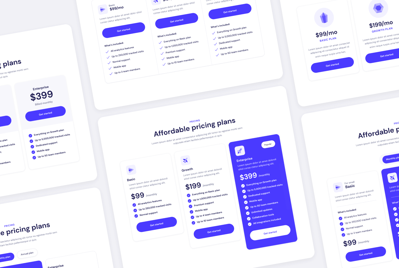 Pricing Cards - Elements BRIX Templates