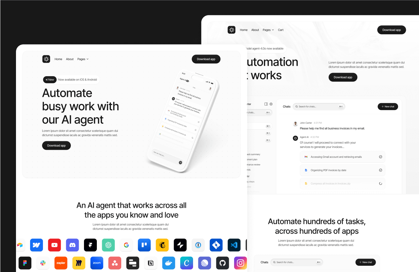 AgentAI X - AI Assistant Webflow Template | BRIX Templates