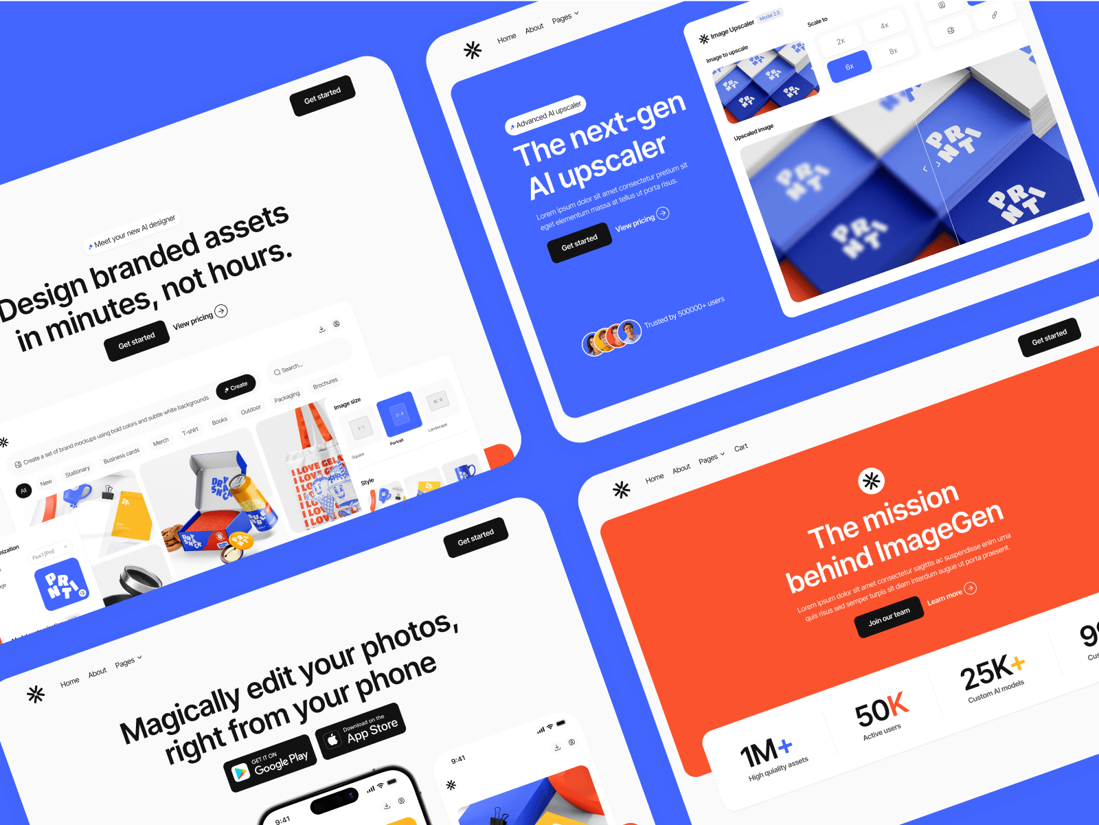 AI Startup Webflow Template - ImageGen X | BRIX Templates