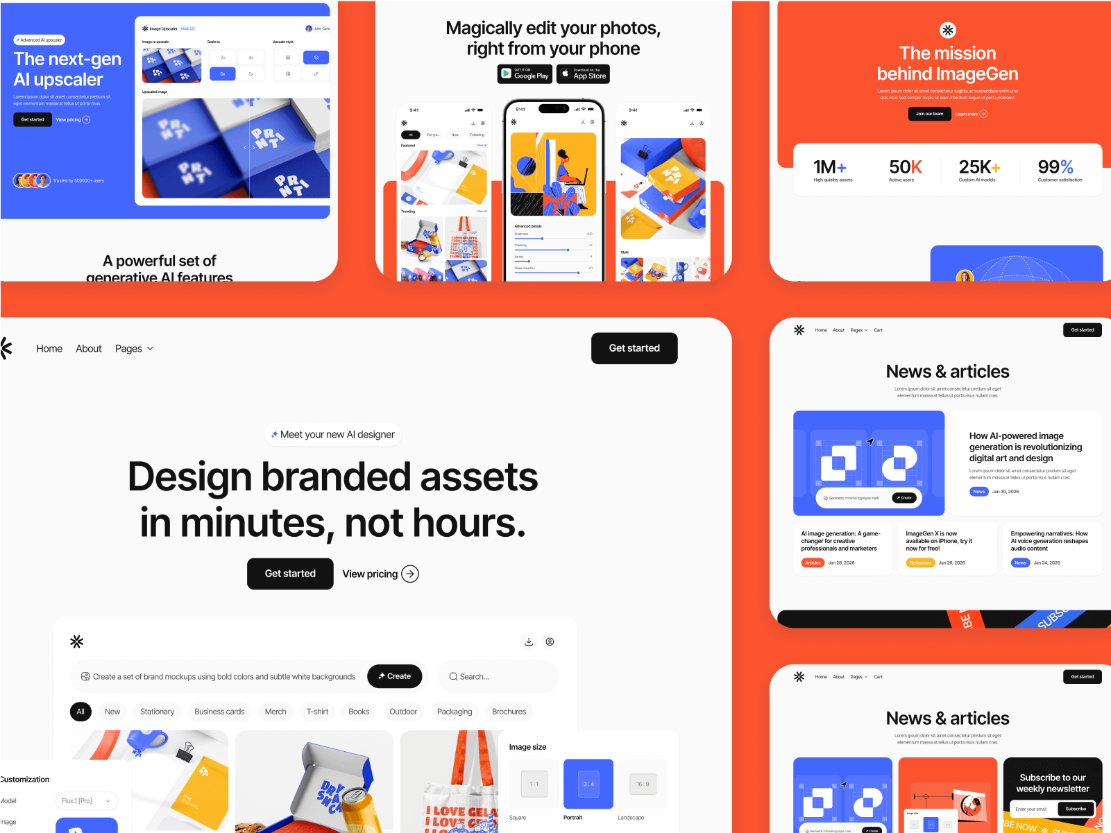 Generative AI Webflow Theme - ImageGen X | BRIX Templates