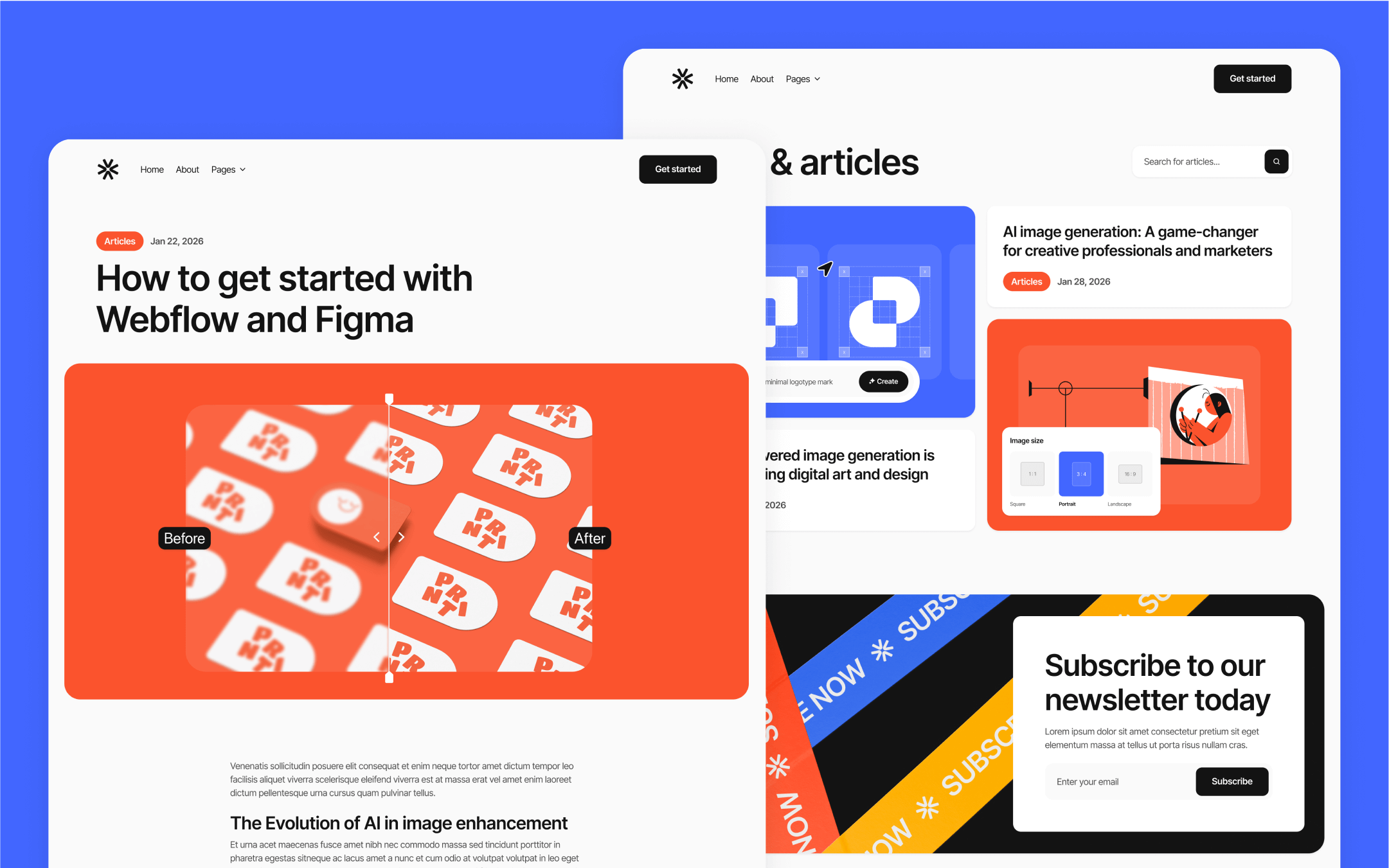 AI LLM Webflow Template - ImageGen X | BRIX Templates