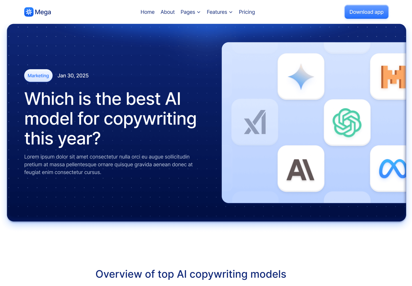 Blog Post V2 Page - Mega Webflow Template