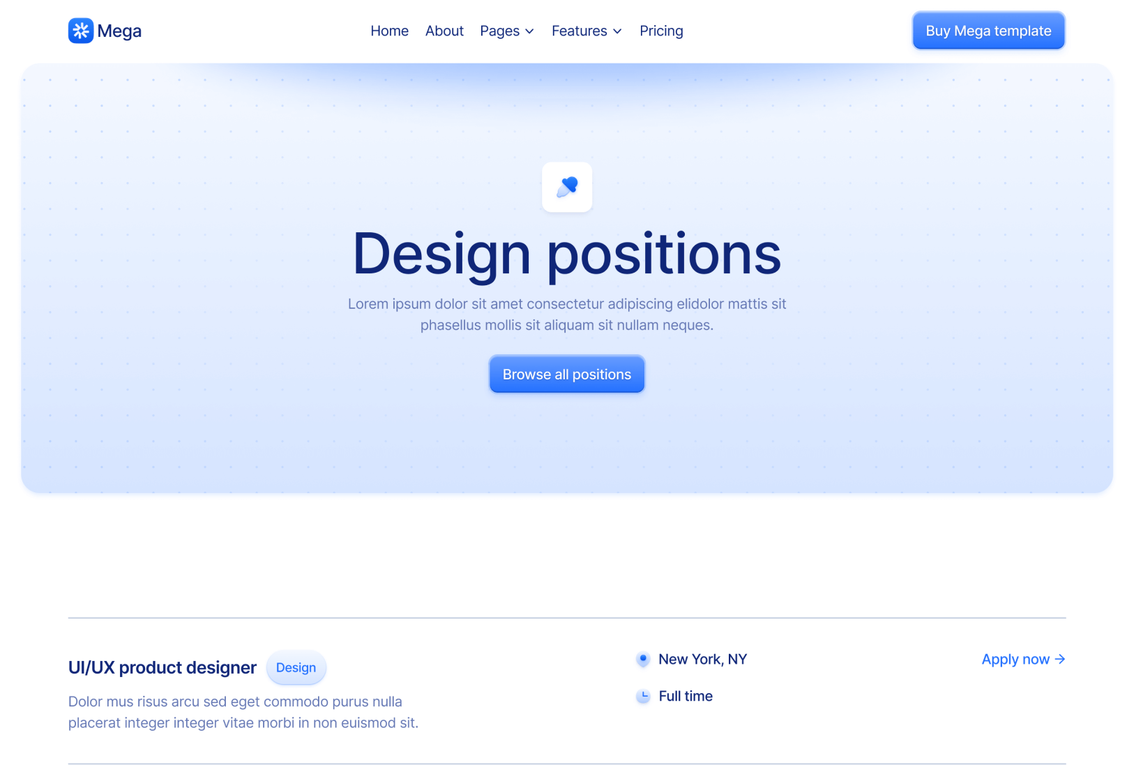 Career Category Page - Mega Webflow Template