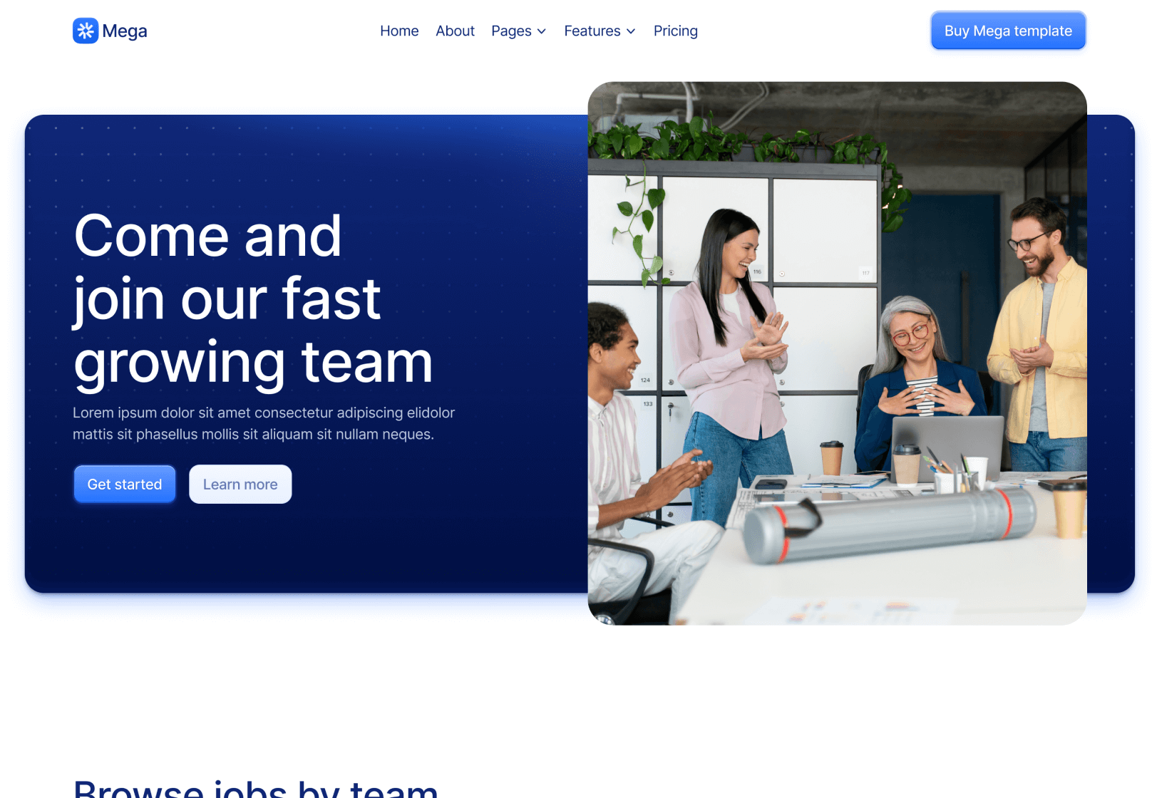 Careers V3 Page - Mega Webflow Template