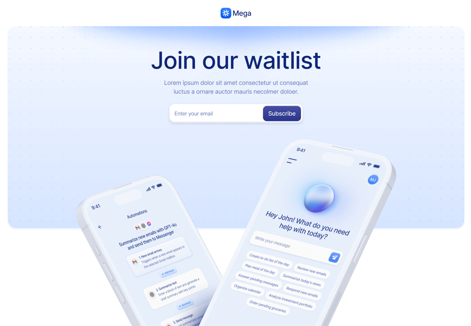 Coming Soon V2 Page - Mega Webflow Template
