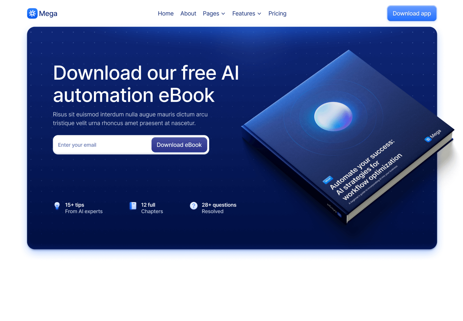 Ebook V1 Page - Mega Webflow Template
