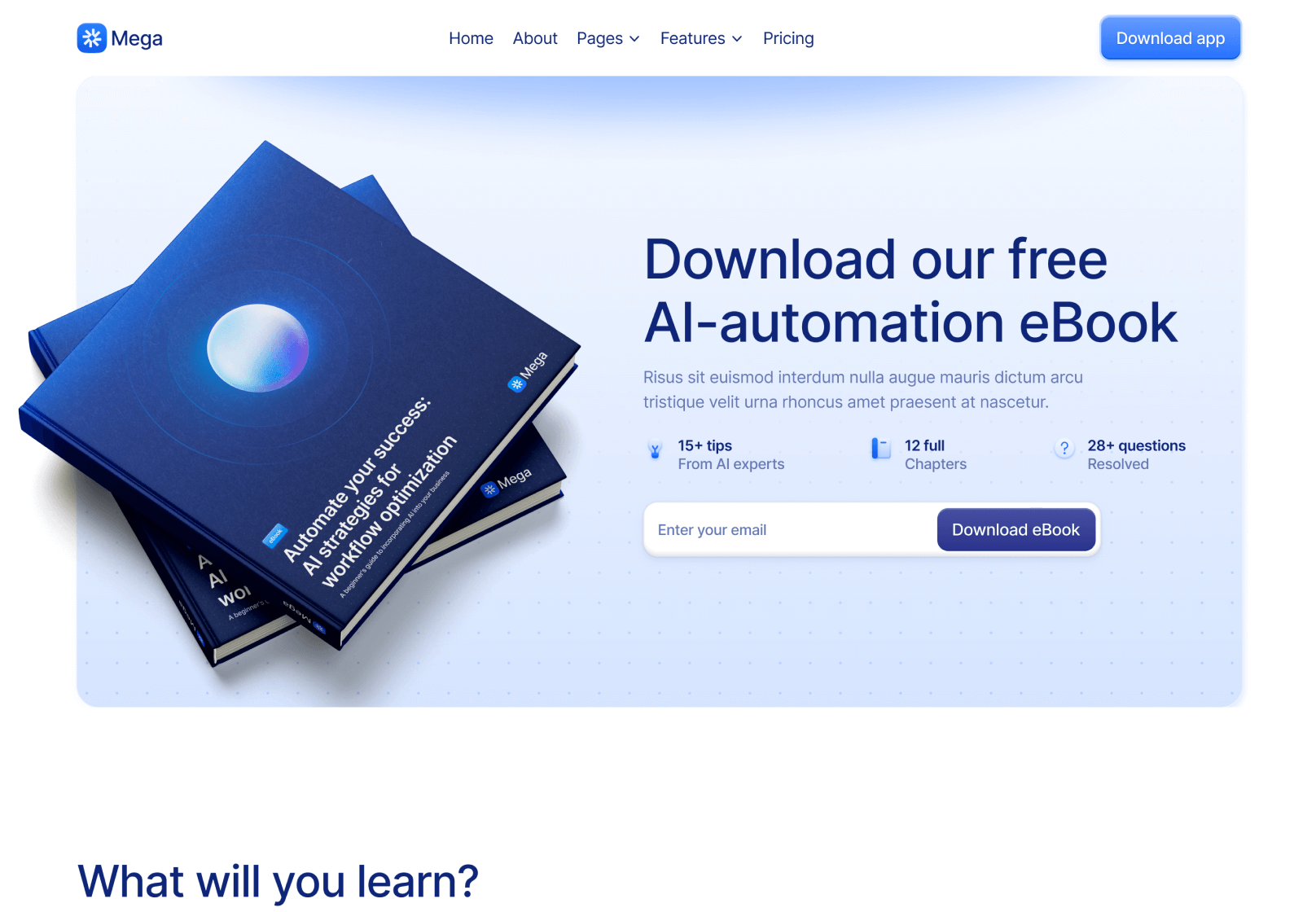 Ebook V2 Page - Mega Webflow Template