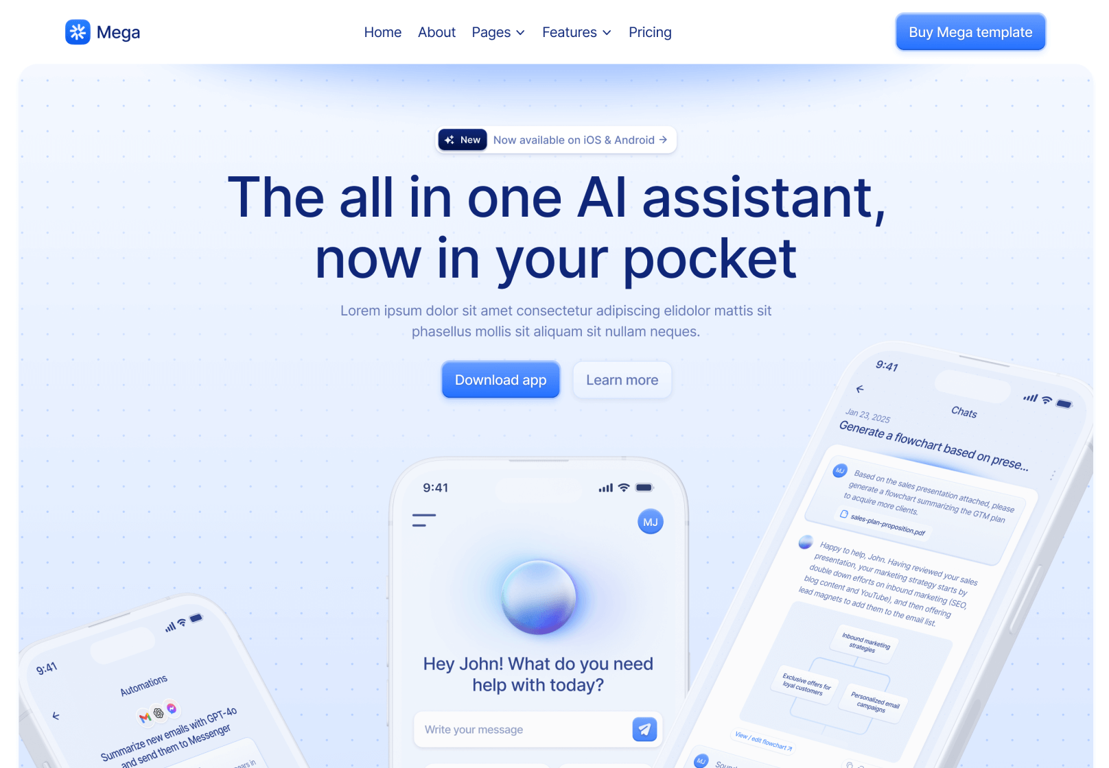 Home V1 Page - MegaTech Webflow Template