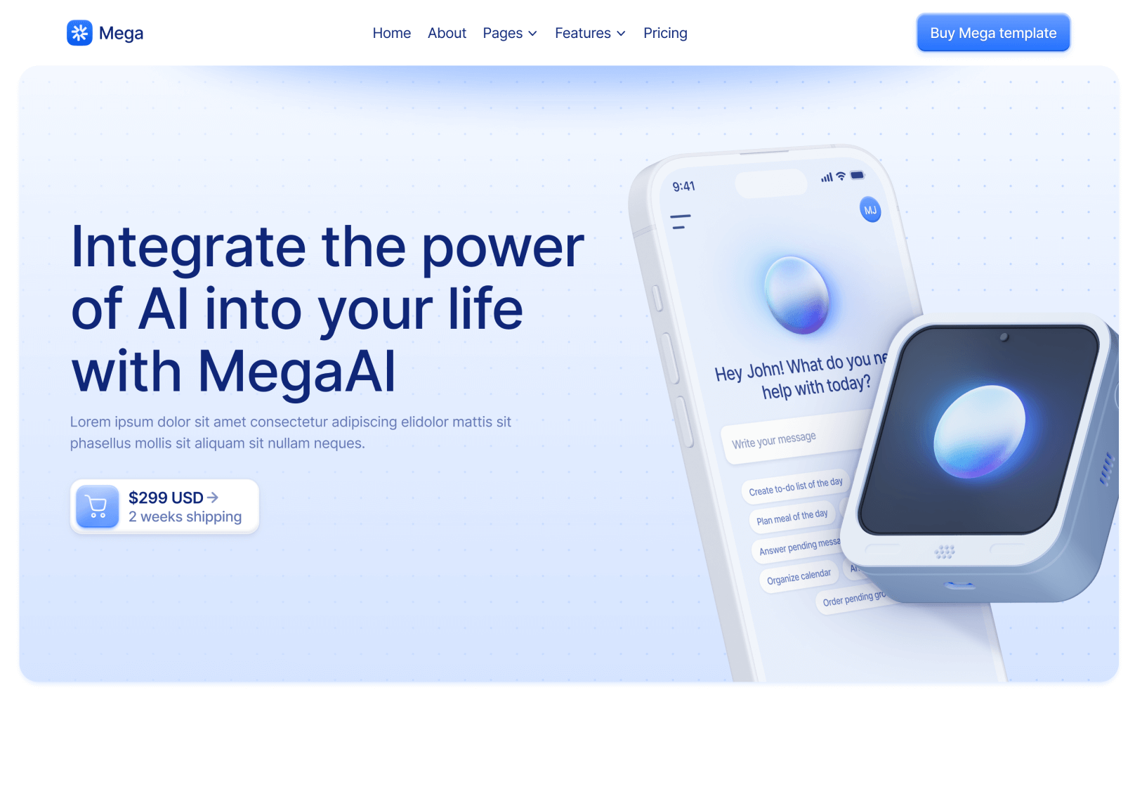 Home V3 Page - MegaTech Webflow Template