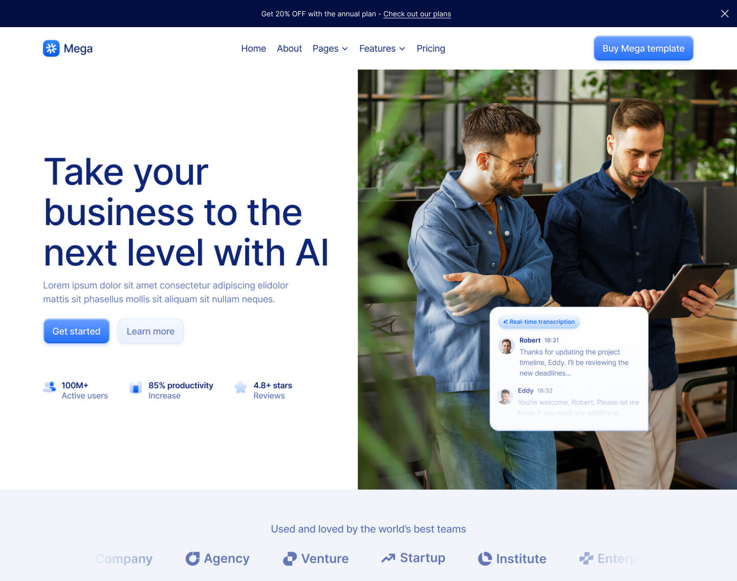 Home V4 Page - Mega Webflow Template