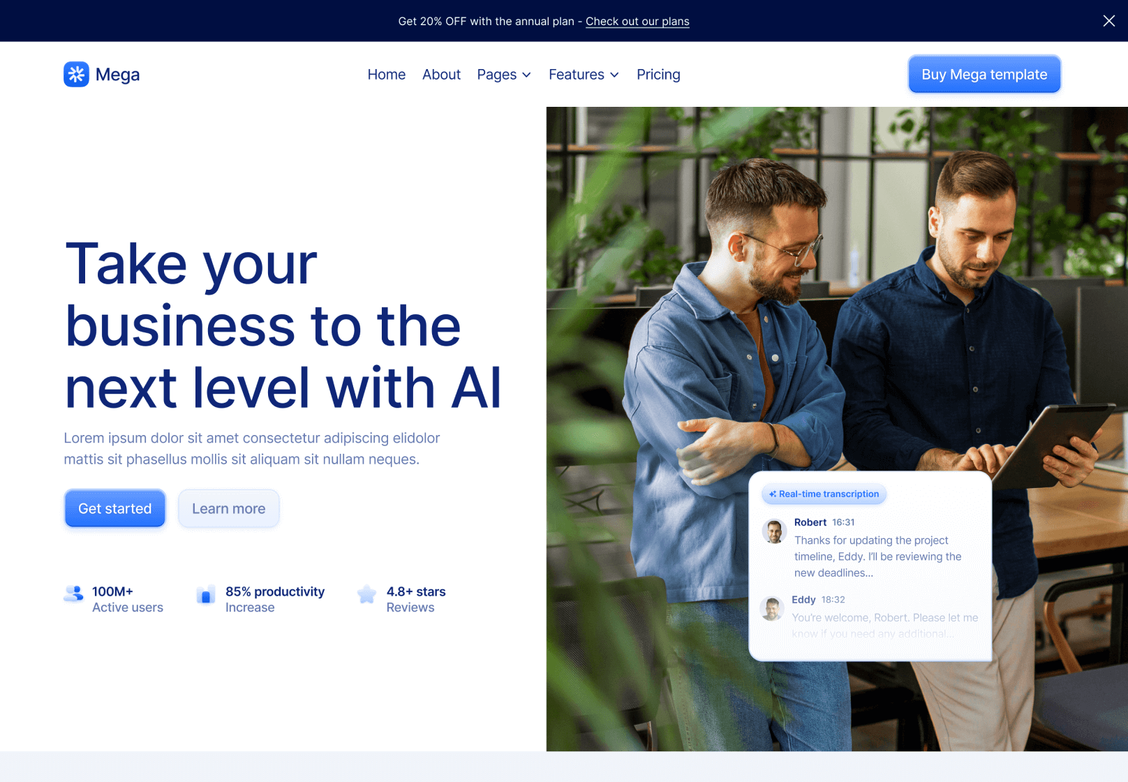 Home V4 Page - MegaTech Webflow Template