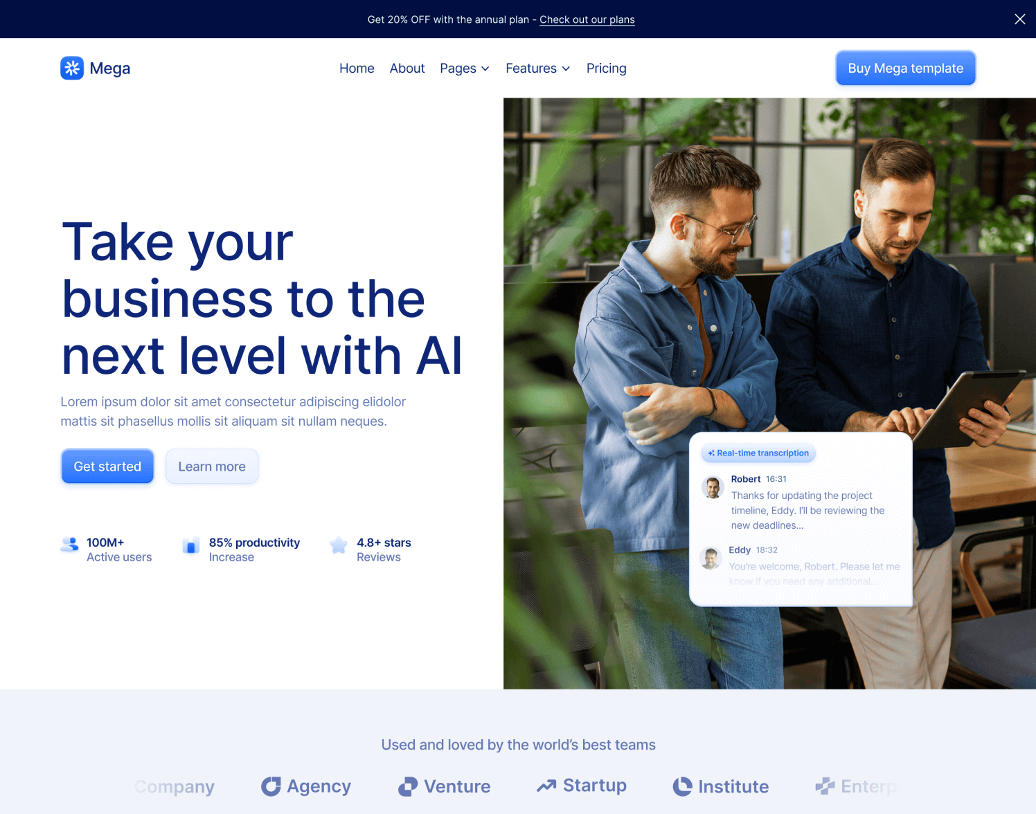 Home V4 Page - Mega Webflow Template