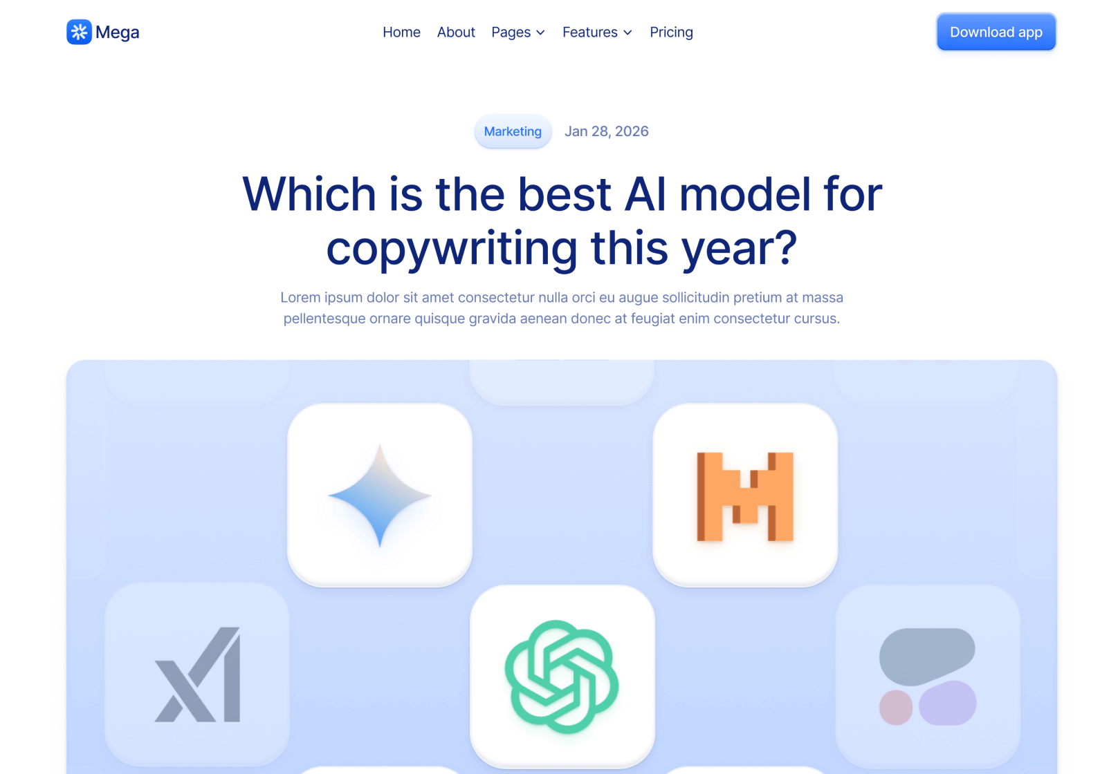 Rich Text CTA Page - Mega Webflow Template