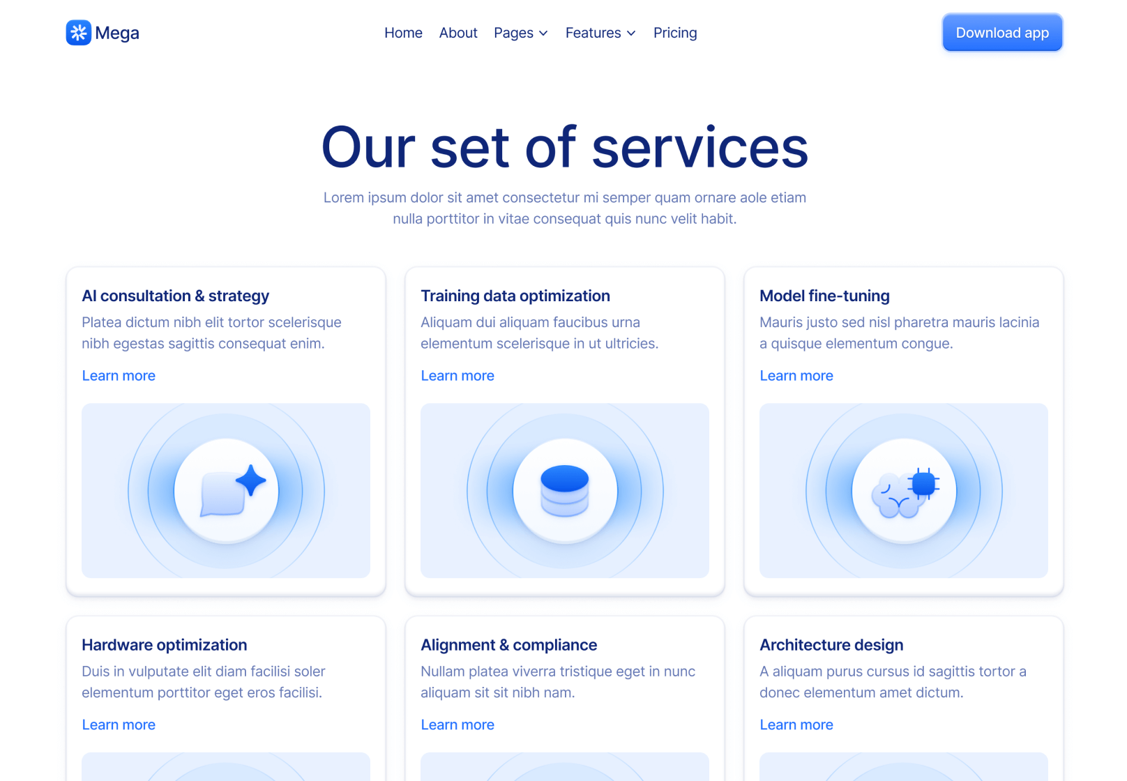 Services V2 Page - Mega Webflow Template