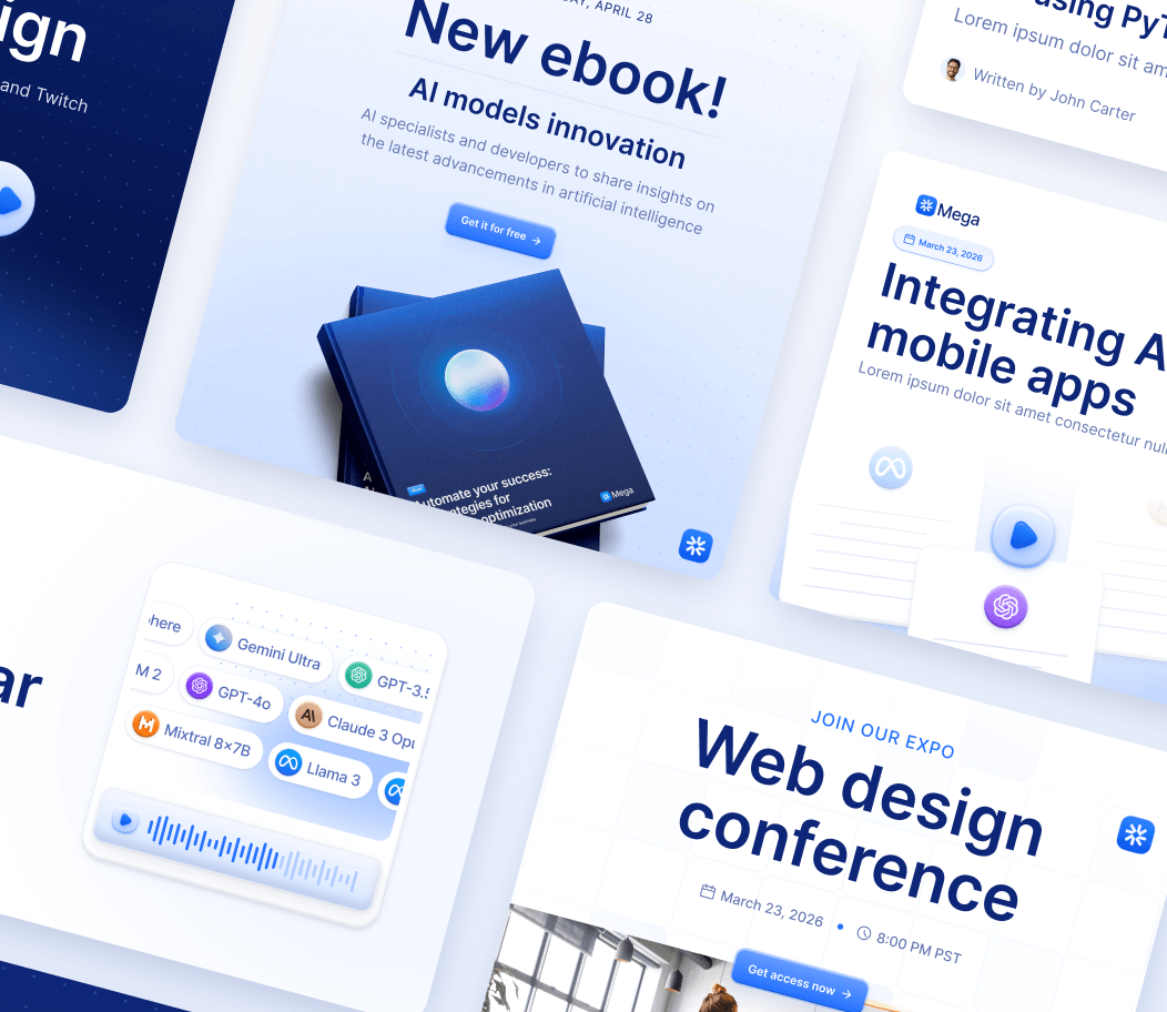 Social Media Templates - Mega Webflow Template