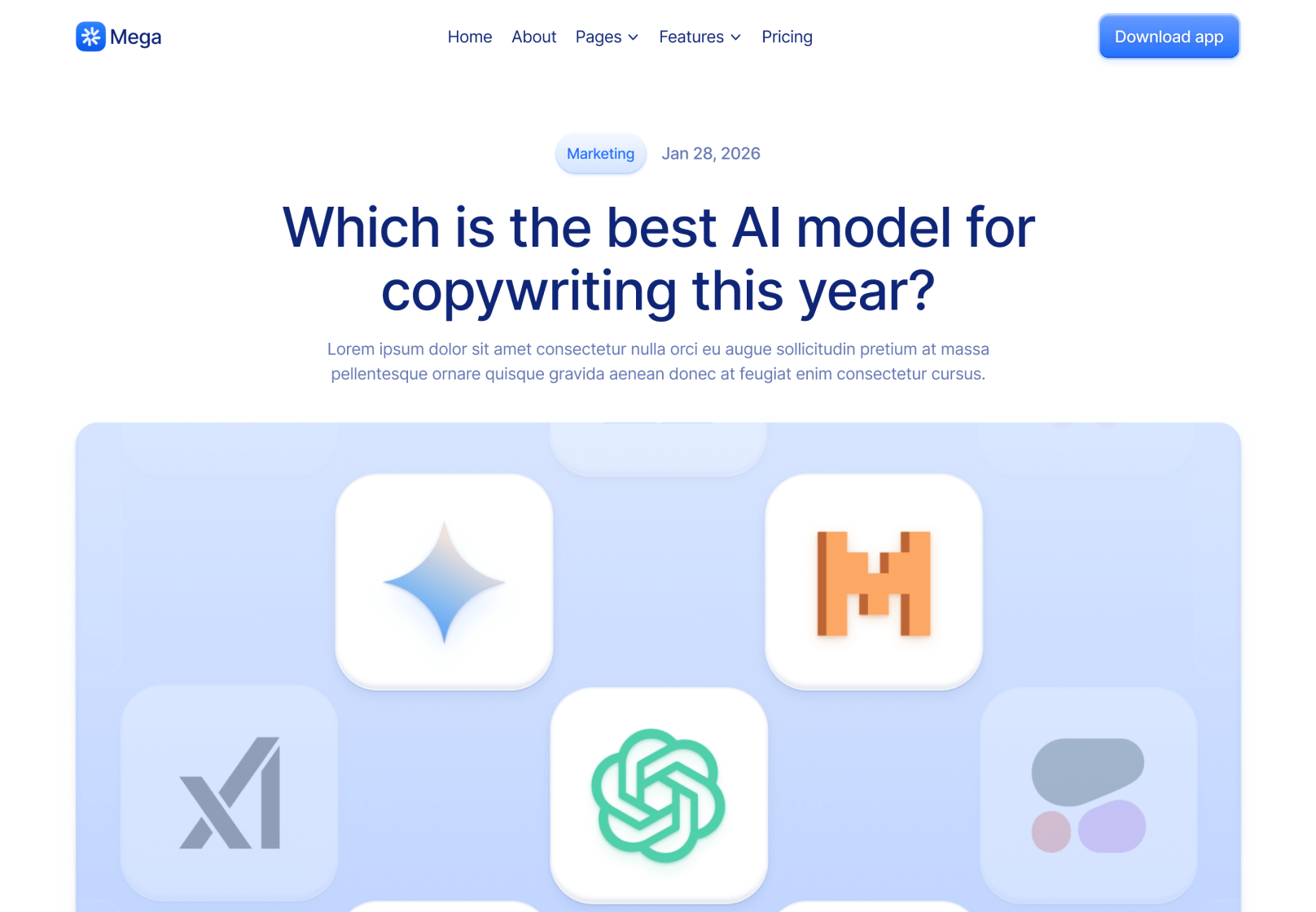Table Of Contents Page - Mega Webflow Template
