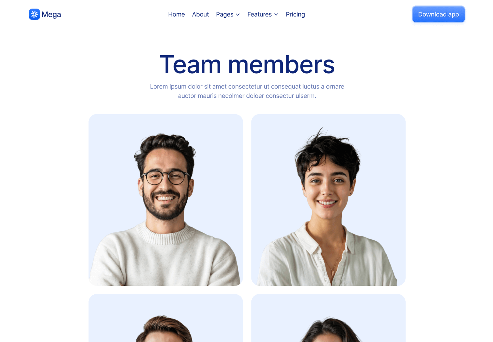 Team V3 Page - Mega Webflow Template