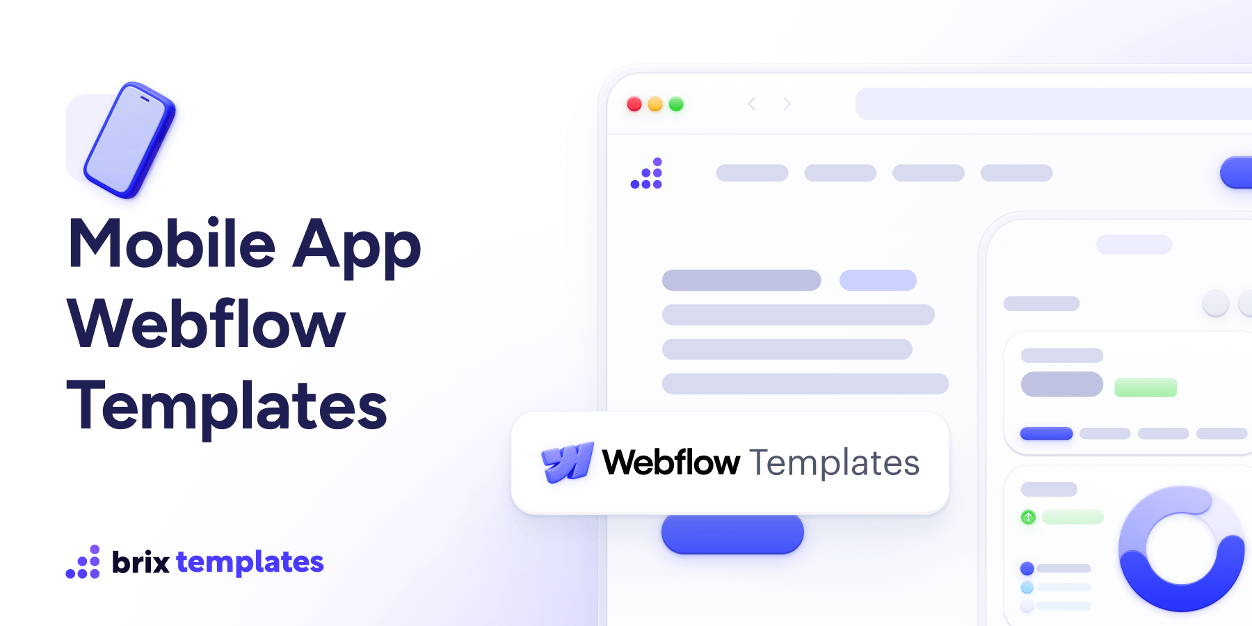 15+ Mobile App Webflow Templates | BRIX Templates