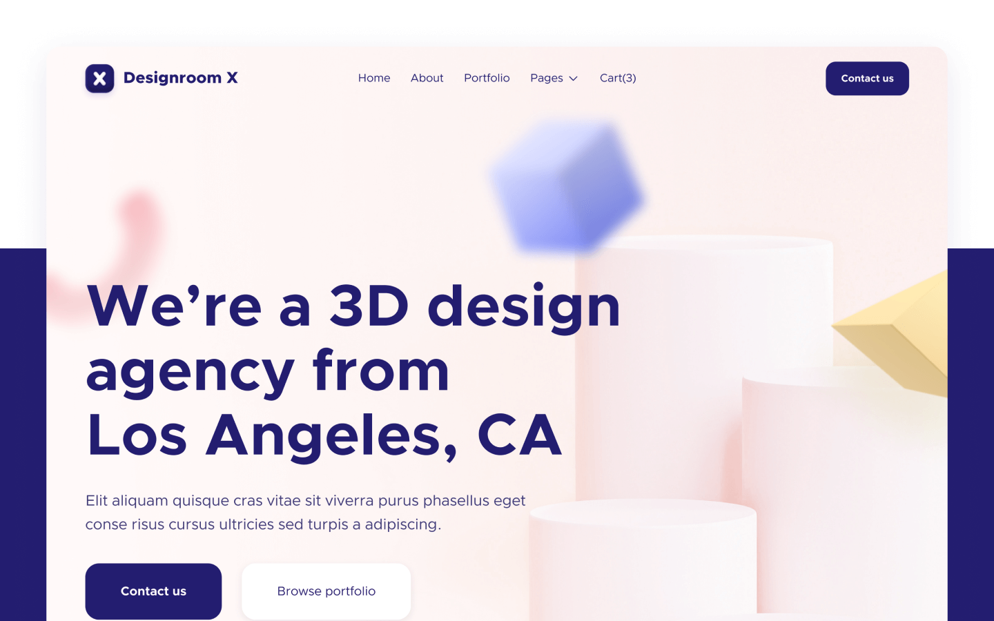 3D Design Agency Webflow Template