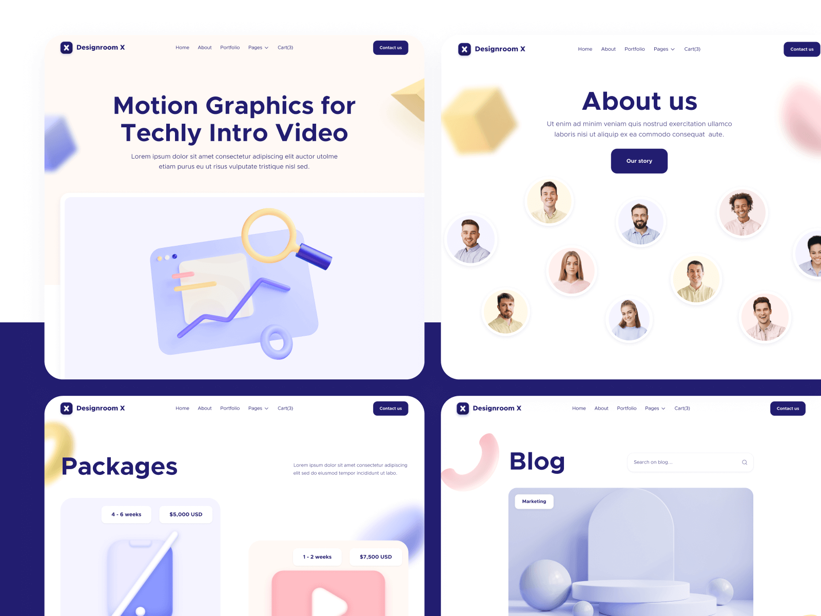 3D Design Agency Webflow Template