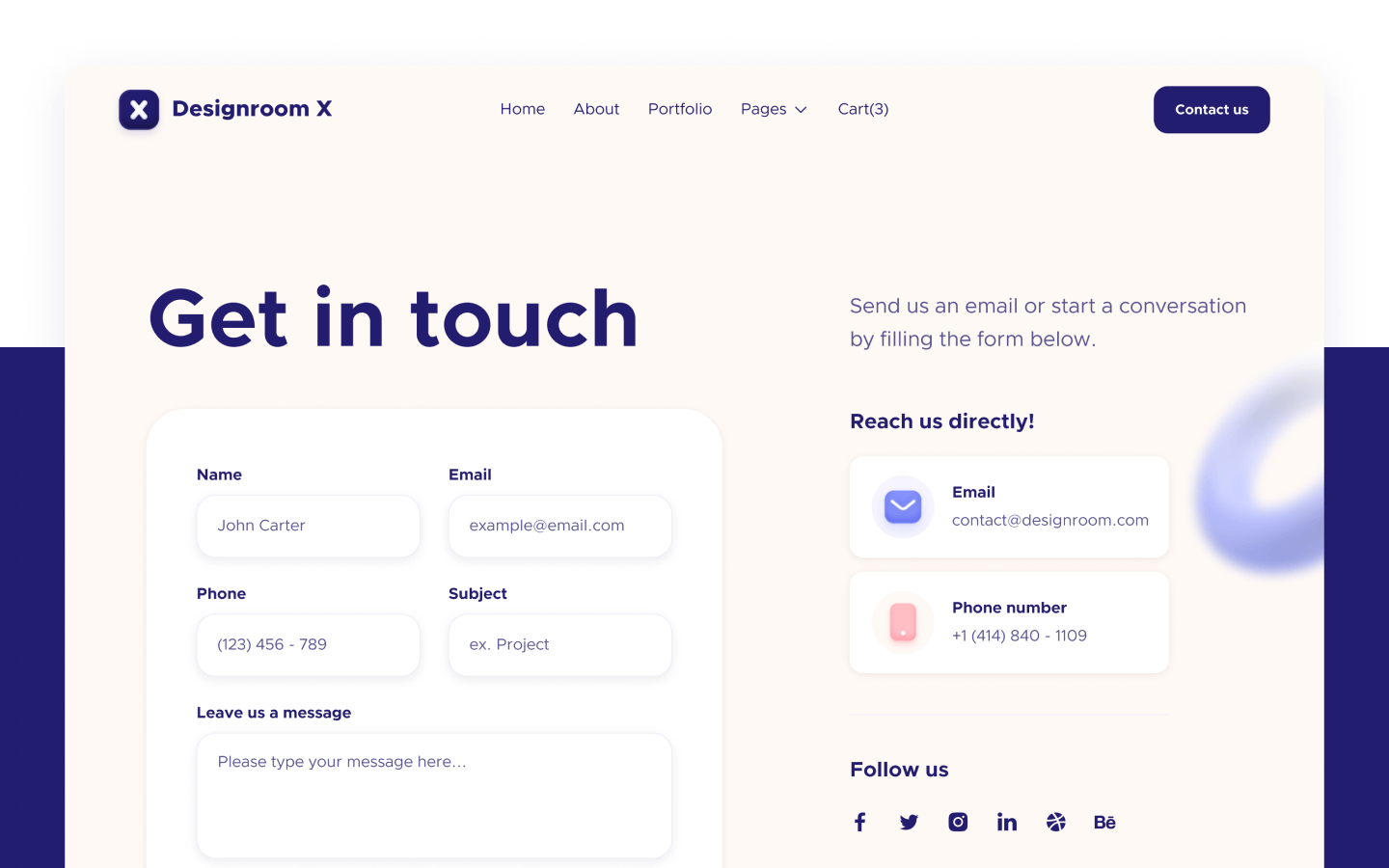 Designroom X Webflow Template