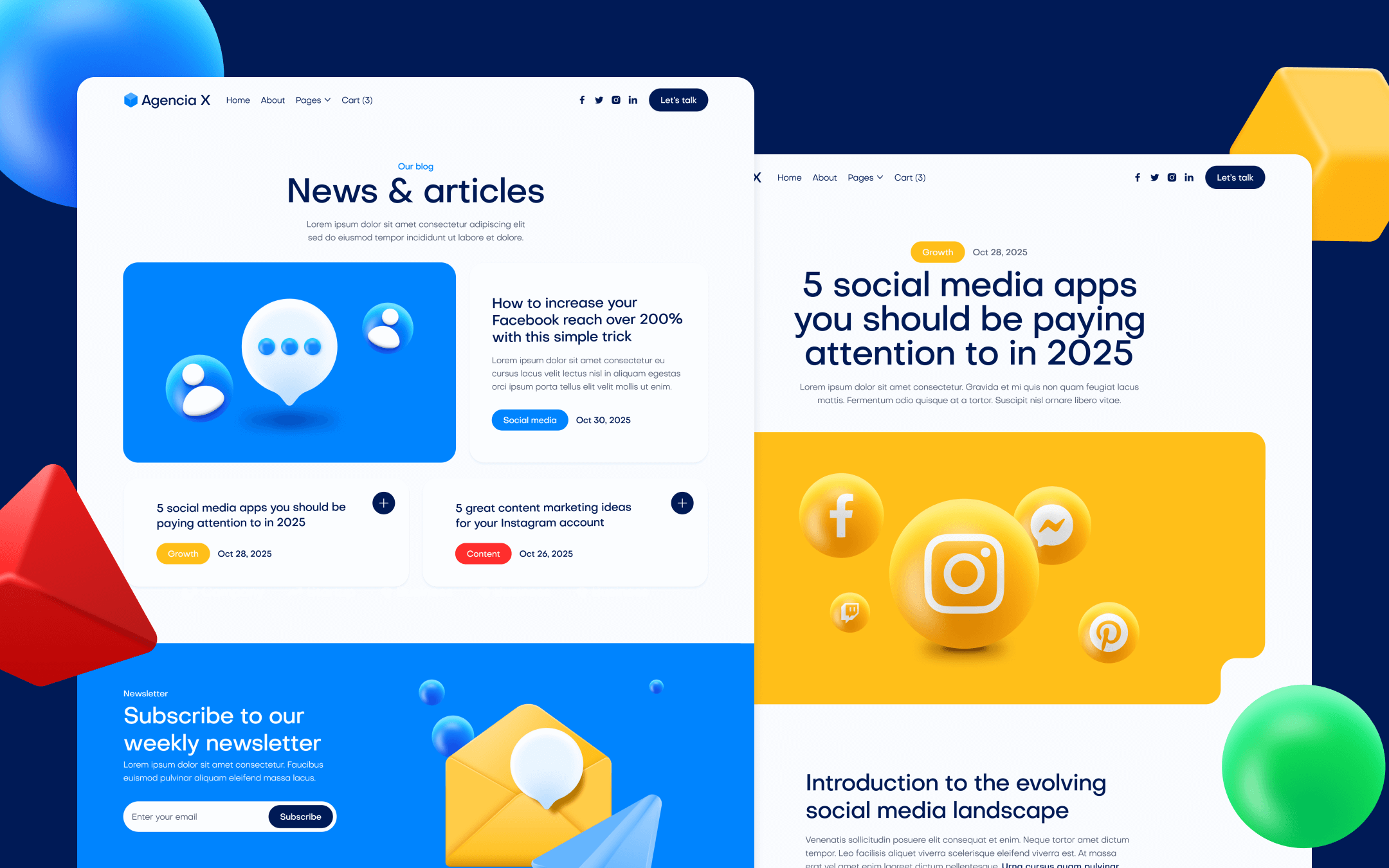Agencia X Webflow Template