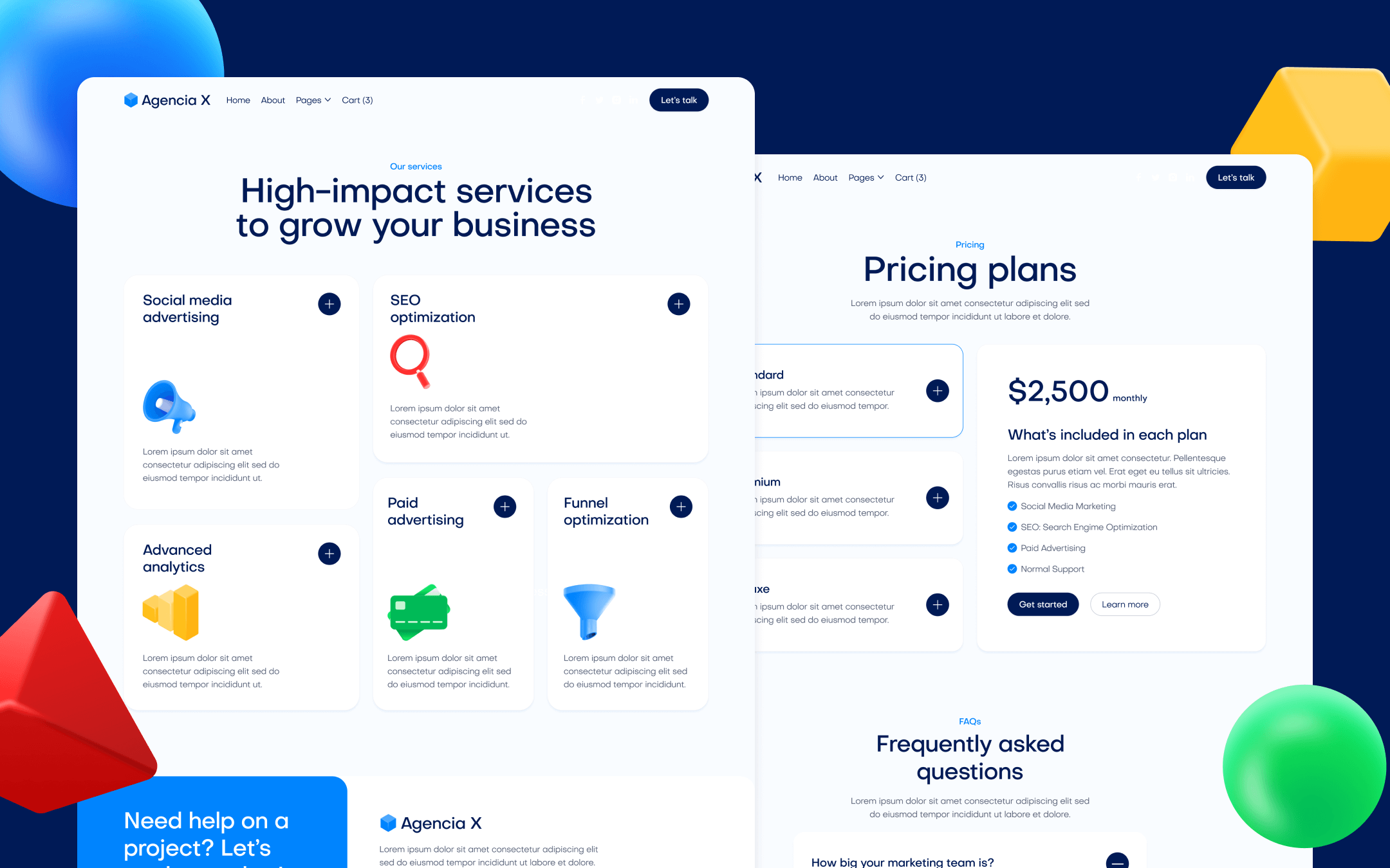 Agencia X Webflow Template