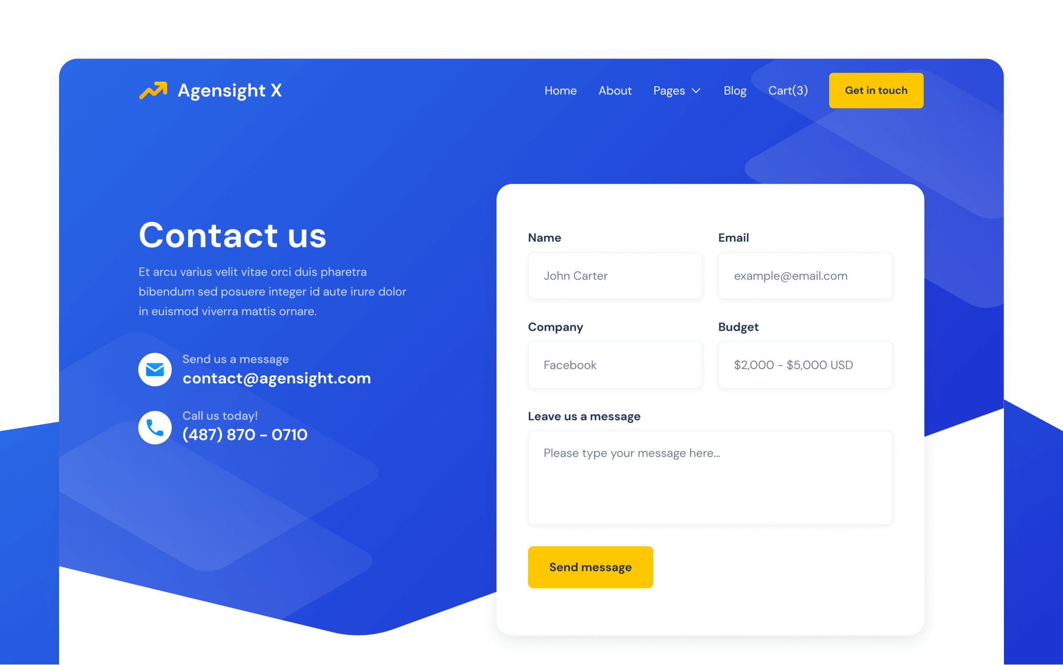 Agensight X Webflow Template
