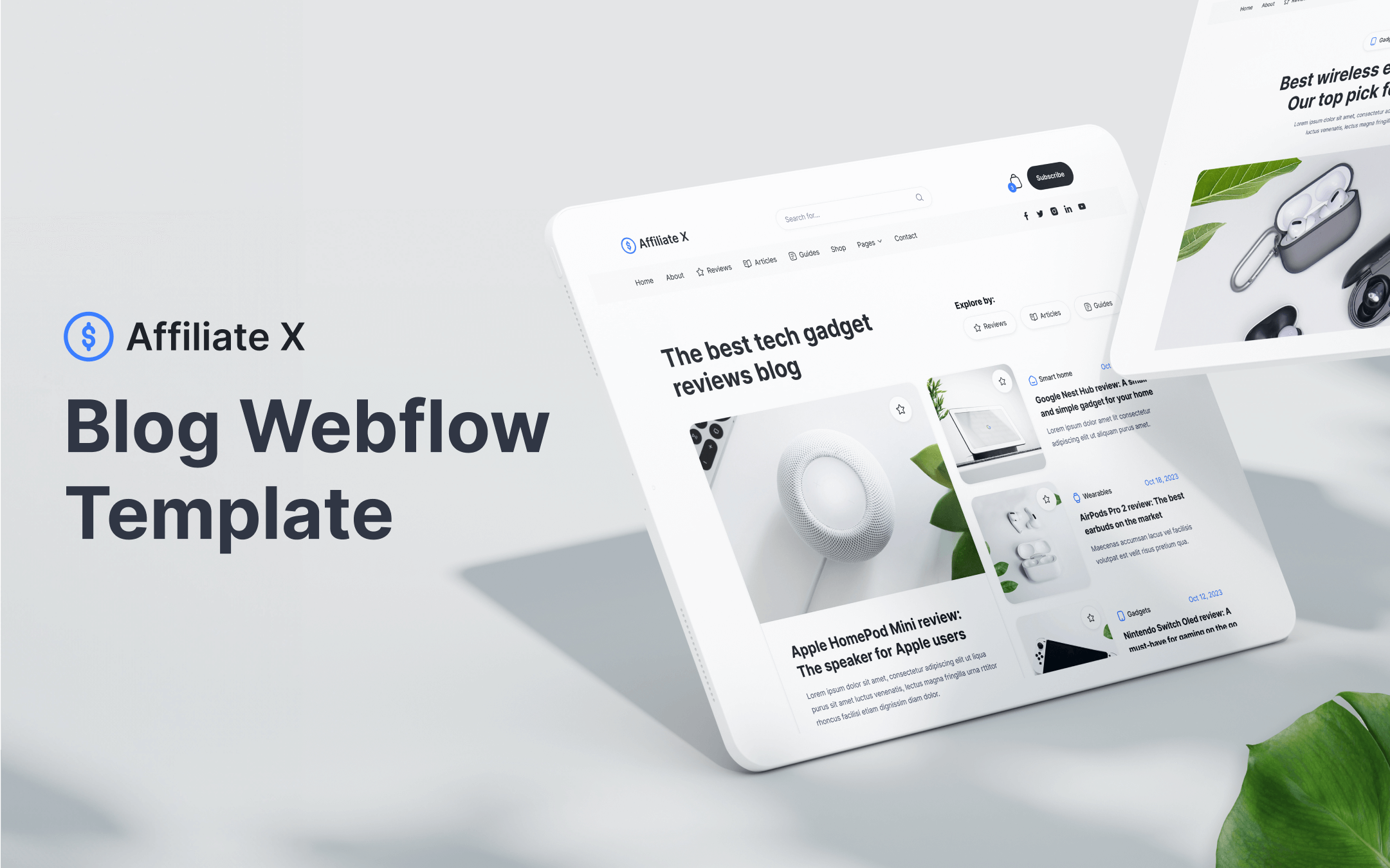 Affiliate Blog Webflow Template